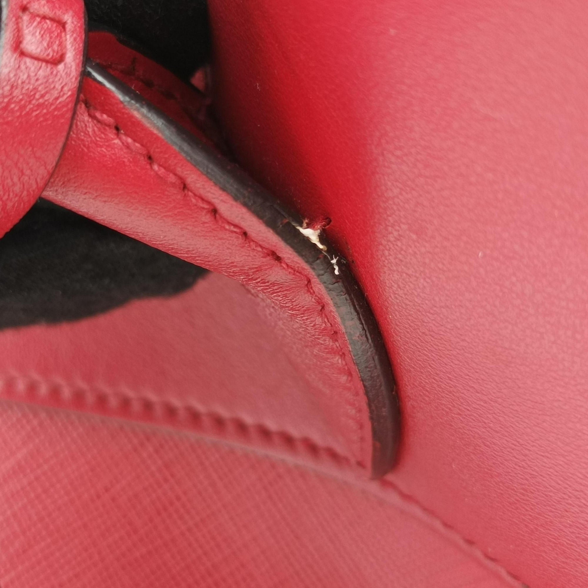 Vintage Prada Paradigm Red saffiano leather  shoulderbag | stylenewstar