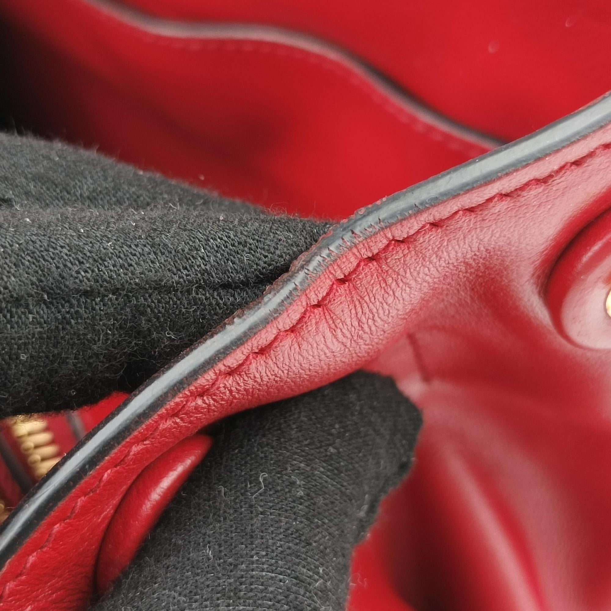 Vintage Prada Paradigm Red saffiano leather  shoulderbag | stylenewstar