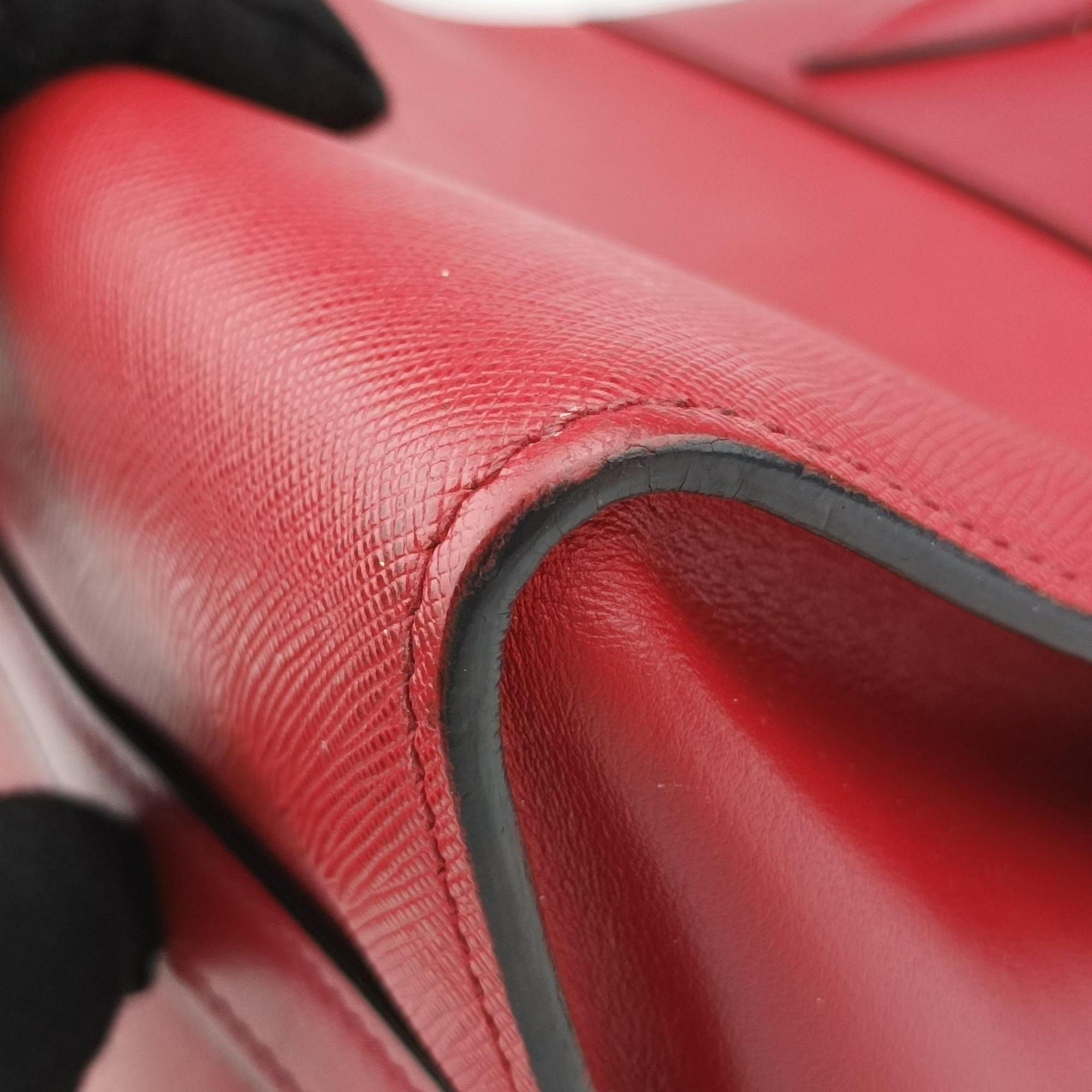 Vintage Prada Paradigm Red saffiano leather  shoulderbag | stylenewstar