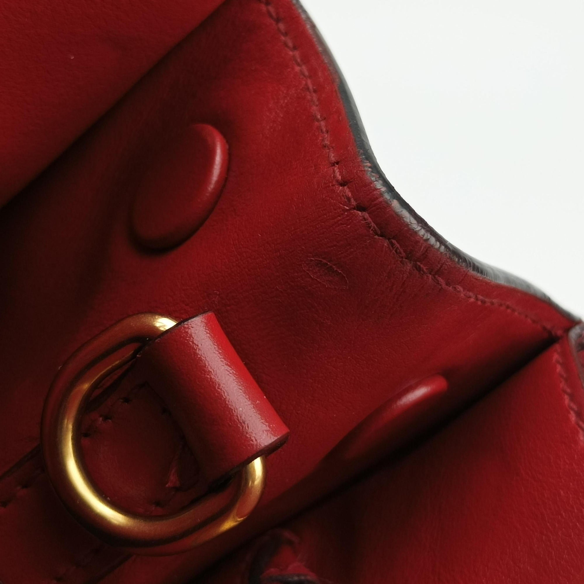 Vintage Prada Paradigm Red saffiano leather  shoulderbag | stylenewstar