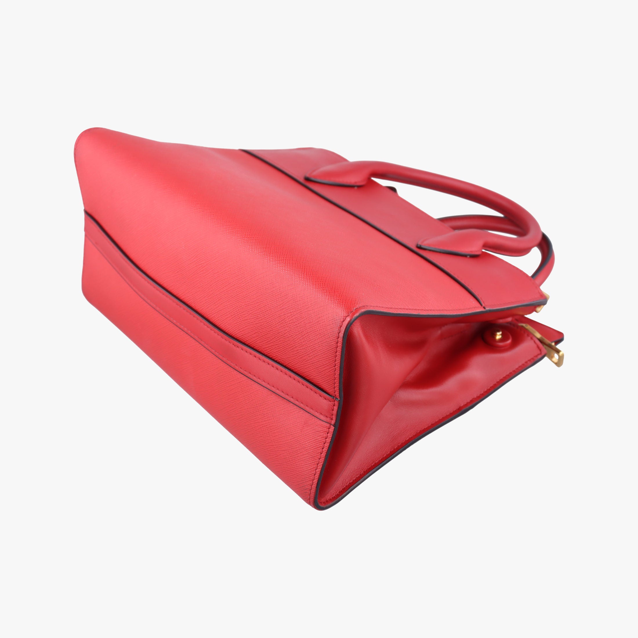 Vintage Prada Paradigm Red saffiano leather  shoulderbag | stylenewstar