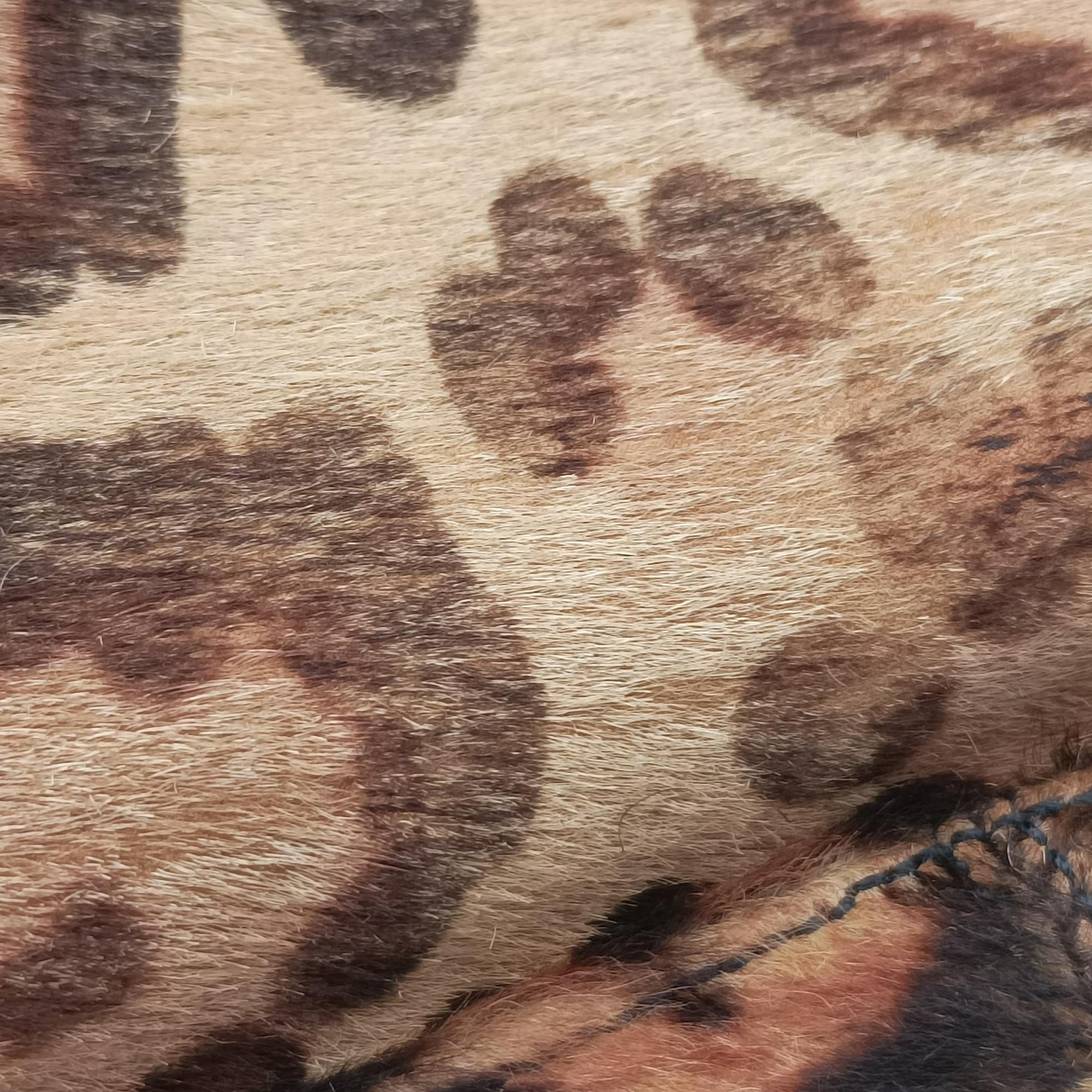 Pre-owned Fendi Mamma Baguette Leopard Pattern Beige x Brown x Black ponyhair 230823 shoulderbag | stylenewstar