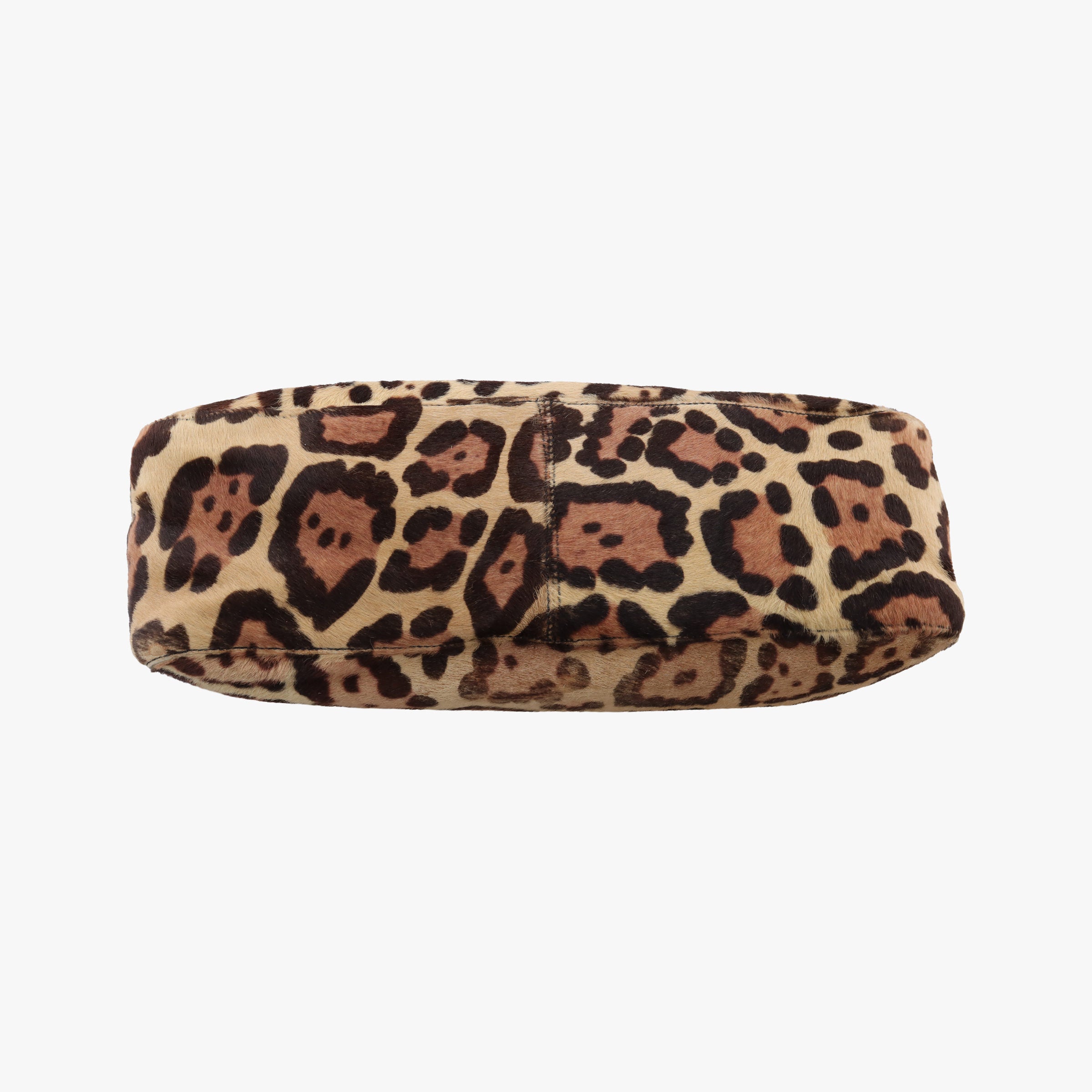 Pre-owned Fendi Mamma Baguette Leopard Pattern Beige x Brown x Black ponyhair 230823 shoulderbag | stylenewstar