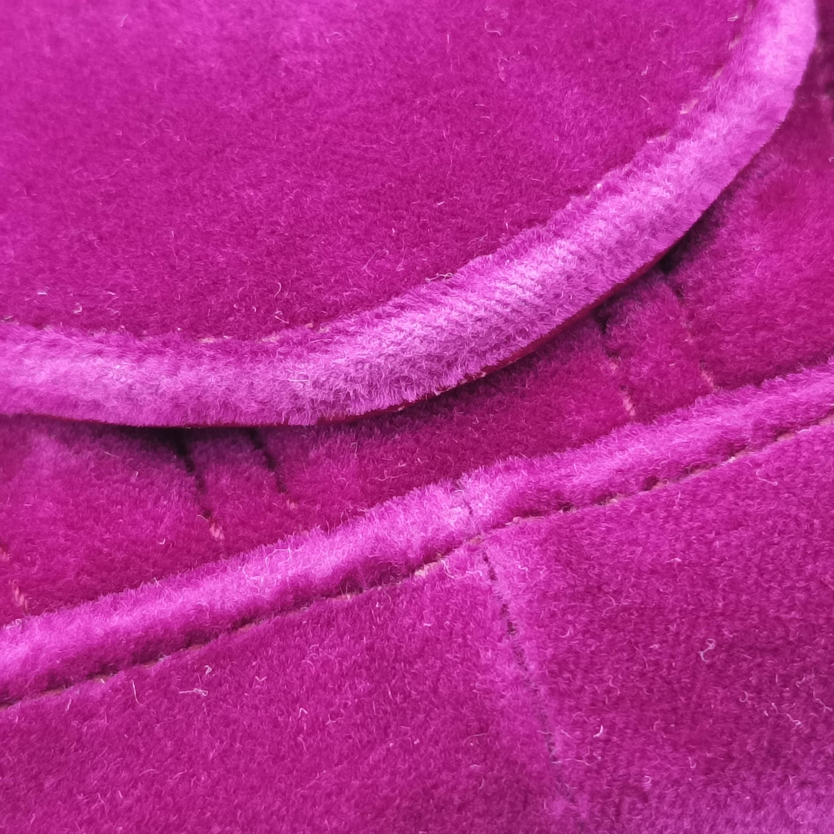 Pre-owned Gucci GG Marmont Purple×Multicolour velour 443496 shoulderbag | stylenewstar