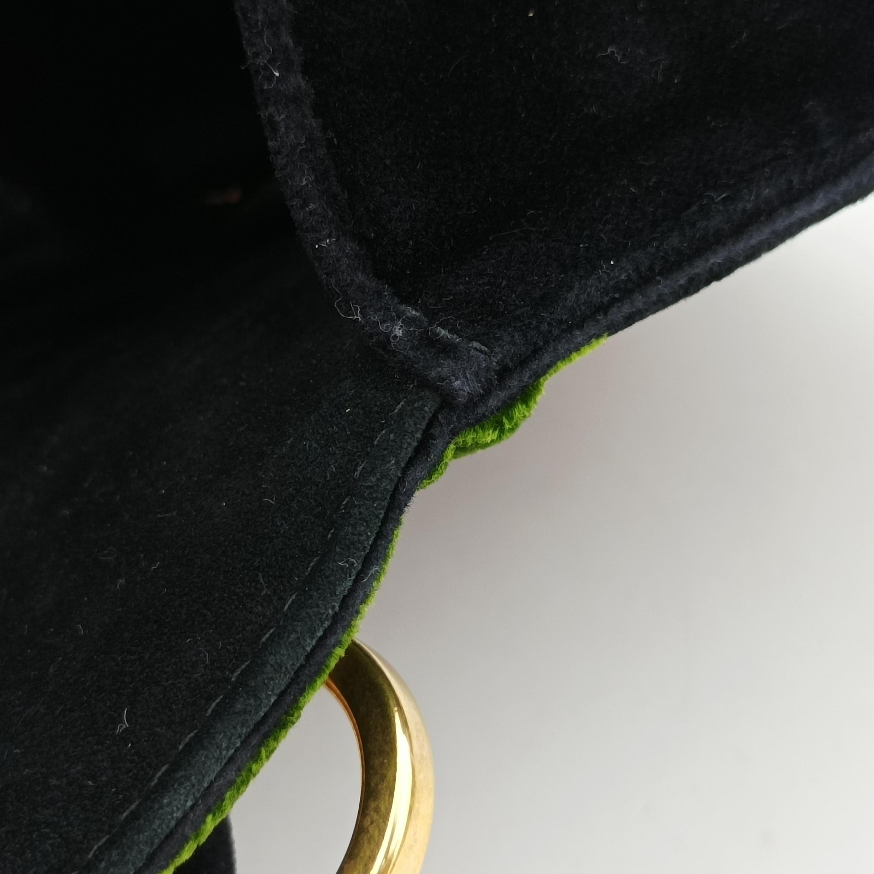 Secondhand Prada Cahier Green×Multicolour velour 1BD075 shoulderbag | stylenewstar