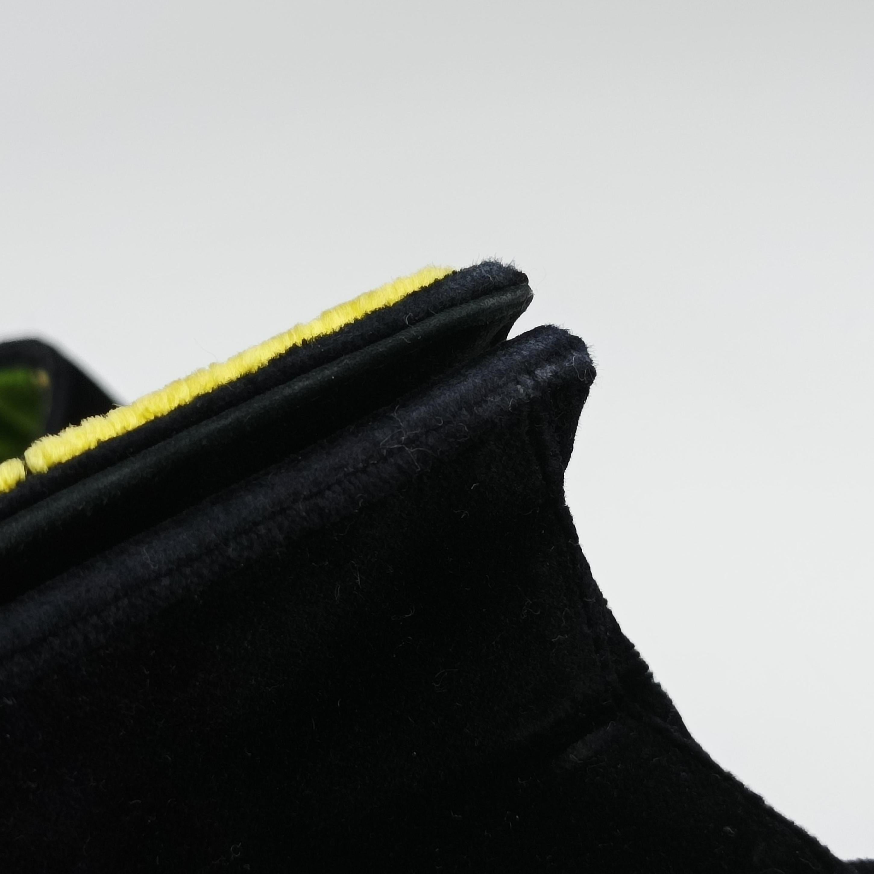 Secondhand Prada Cahier Green×Multicolour velour 1BD075 shoulderbag | stylenewstar