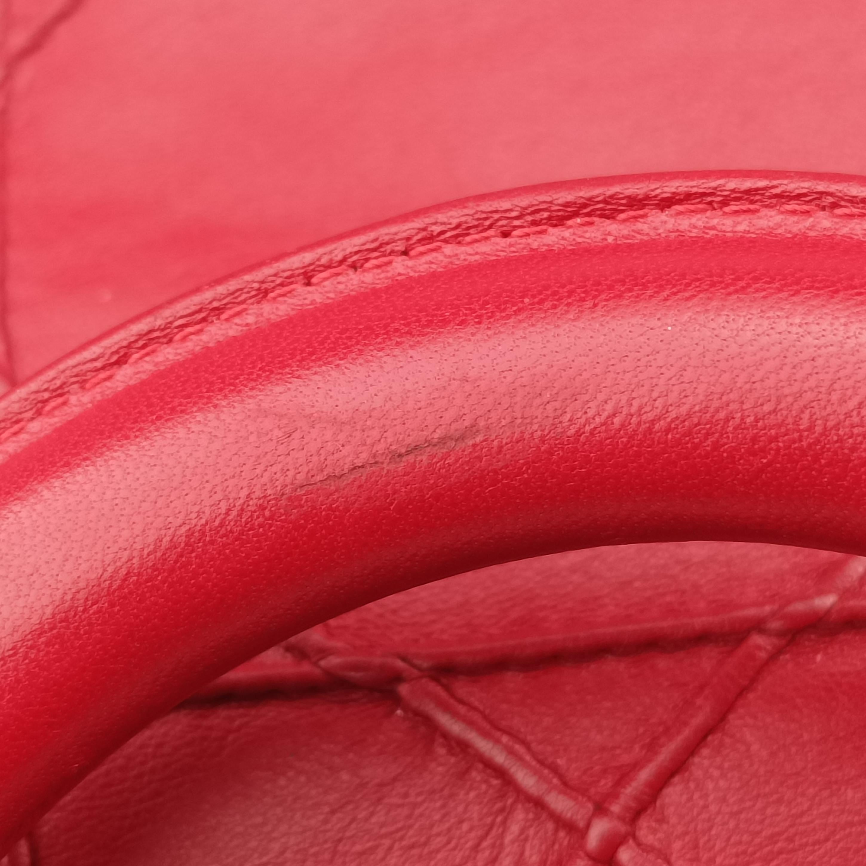 Pre-owned Christian Dior granville Red lambskin  shoulderbag | stylenewstar