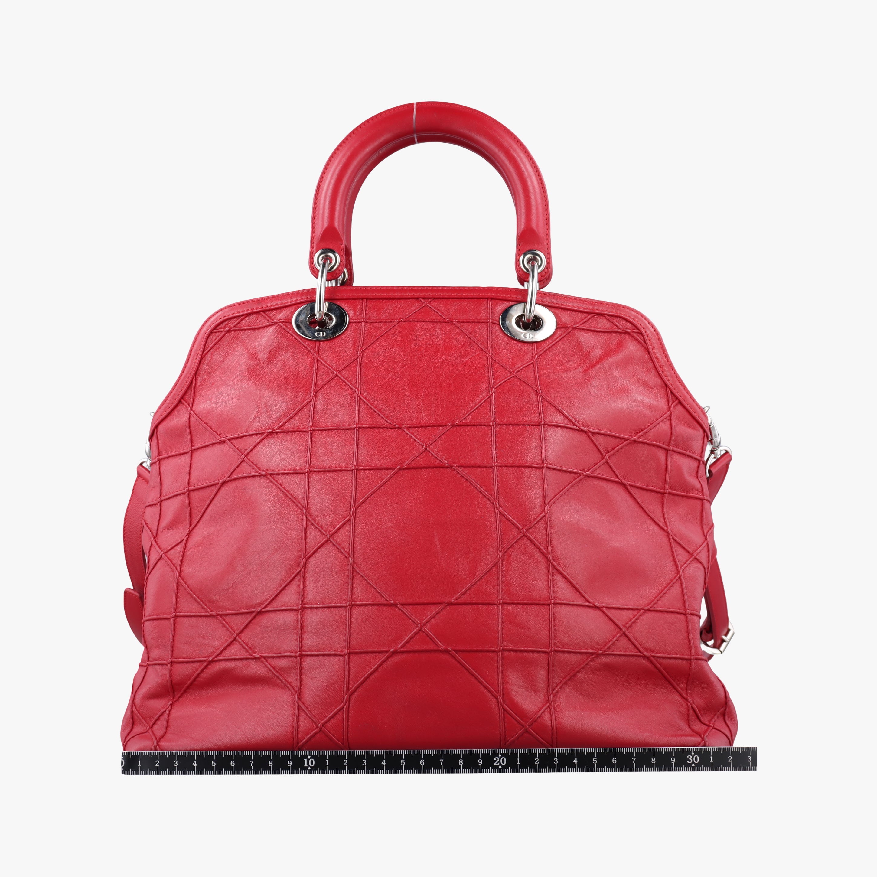 Pre-owned Christian Dior granville Red lambskin  shoulderbag | stylenewstar