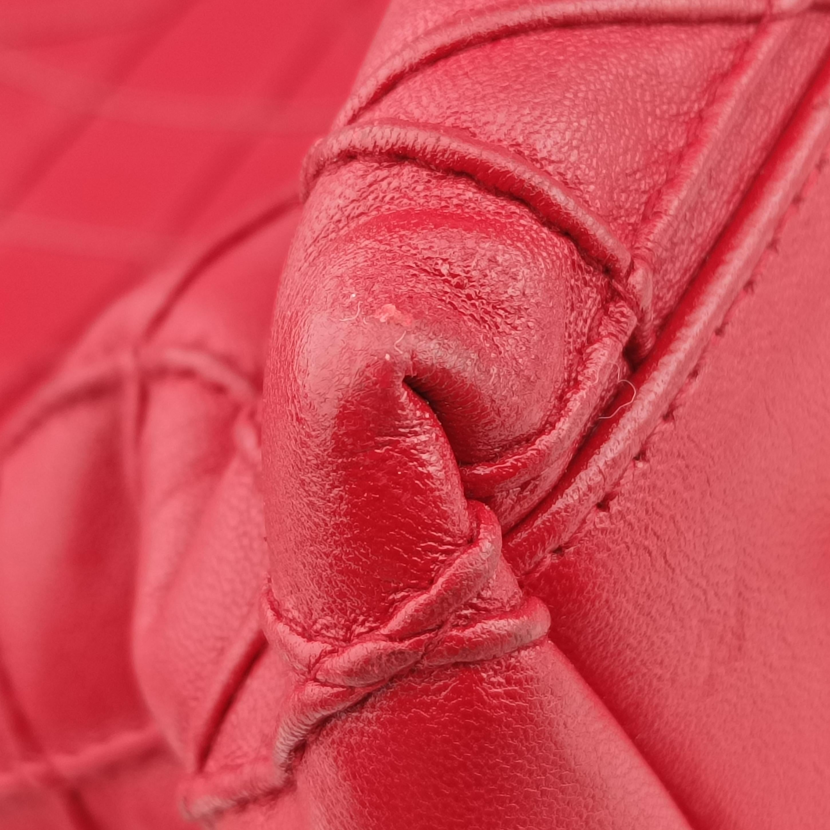 Pre-owned Christian Dior granville Red lambskin  shoulderbag | stylenewstar