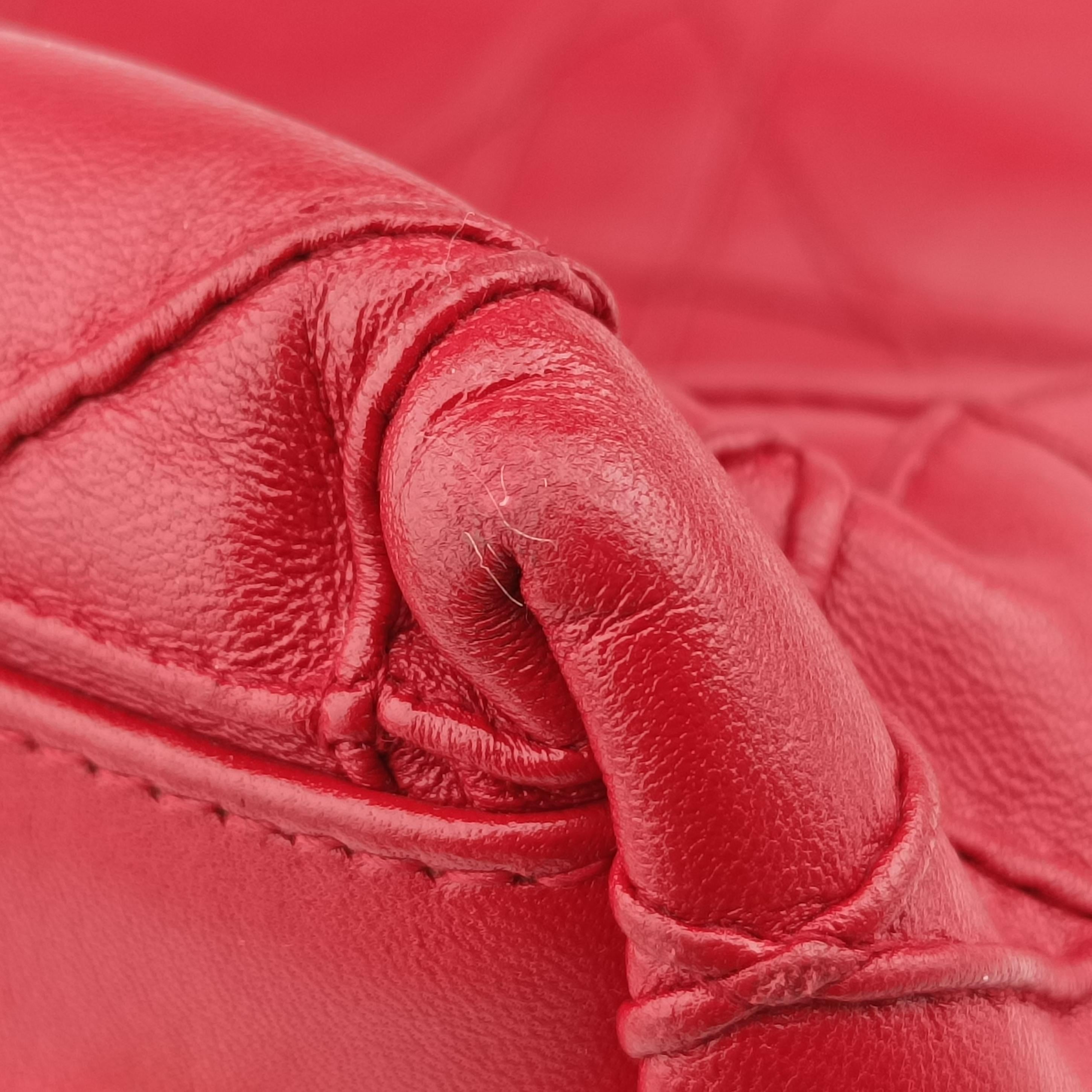 Pre-owned Christian Dior granville Red lambskin  shoulderbag | stylenewstar