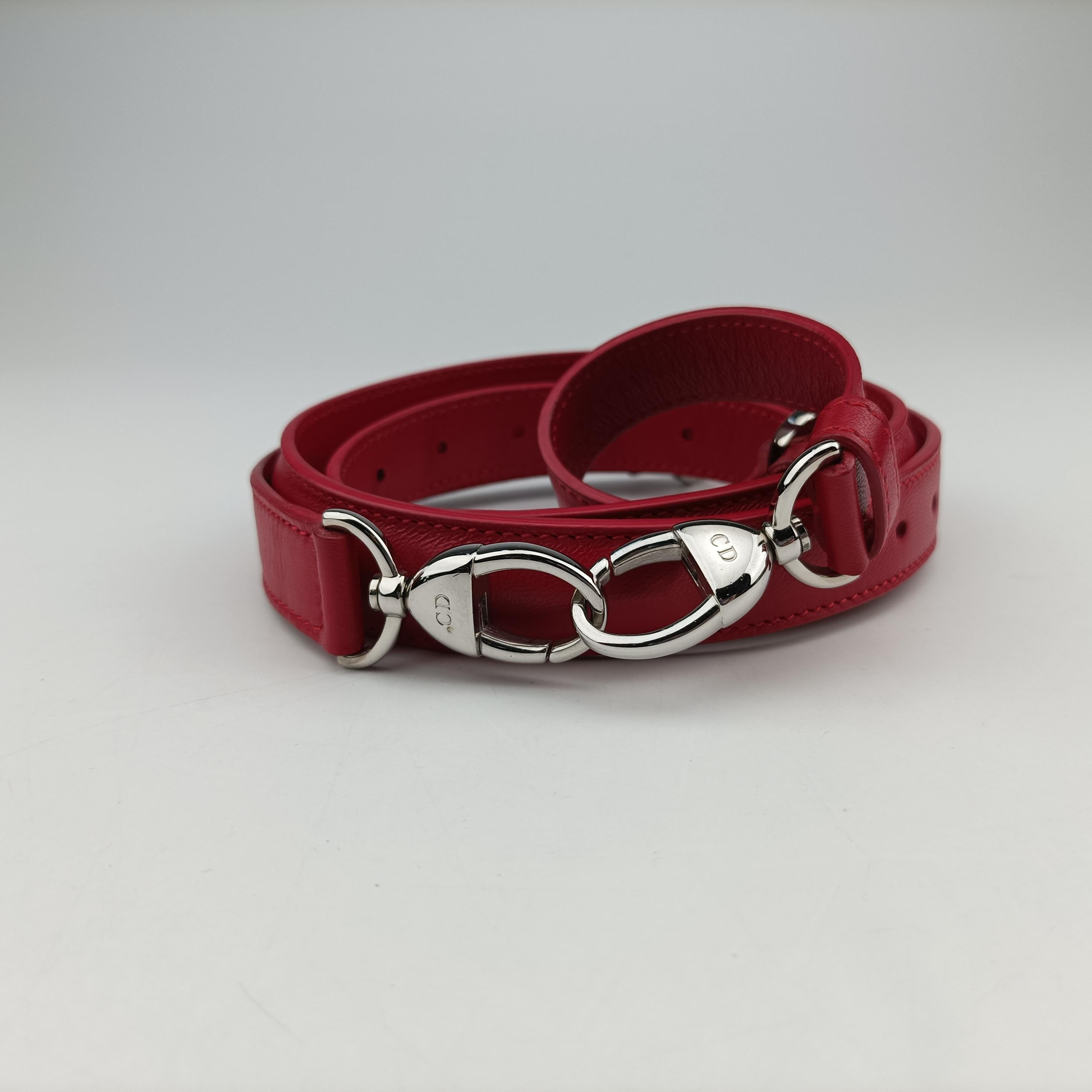 Pre-owned Christian Dior granville Red lambskin  shoulderbag | stylenewstar