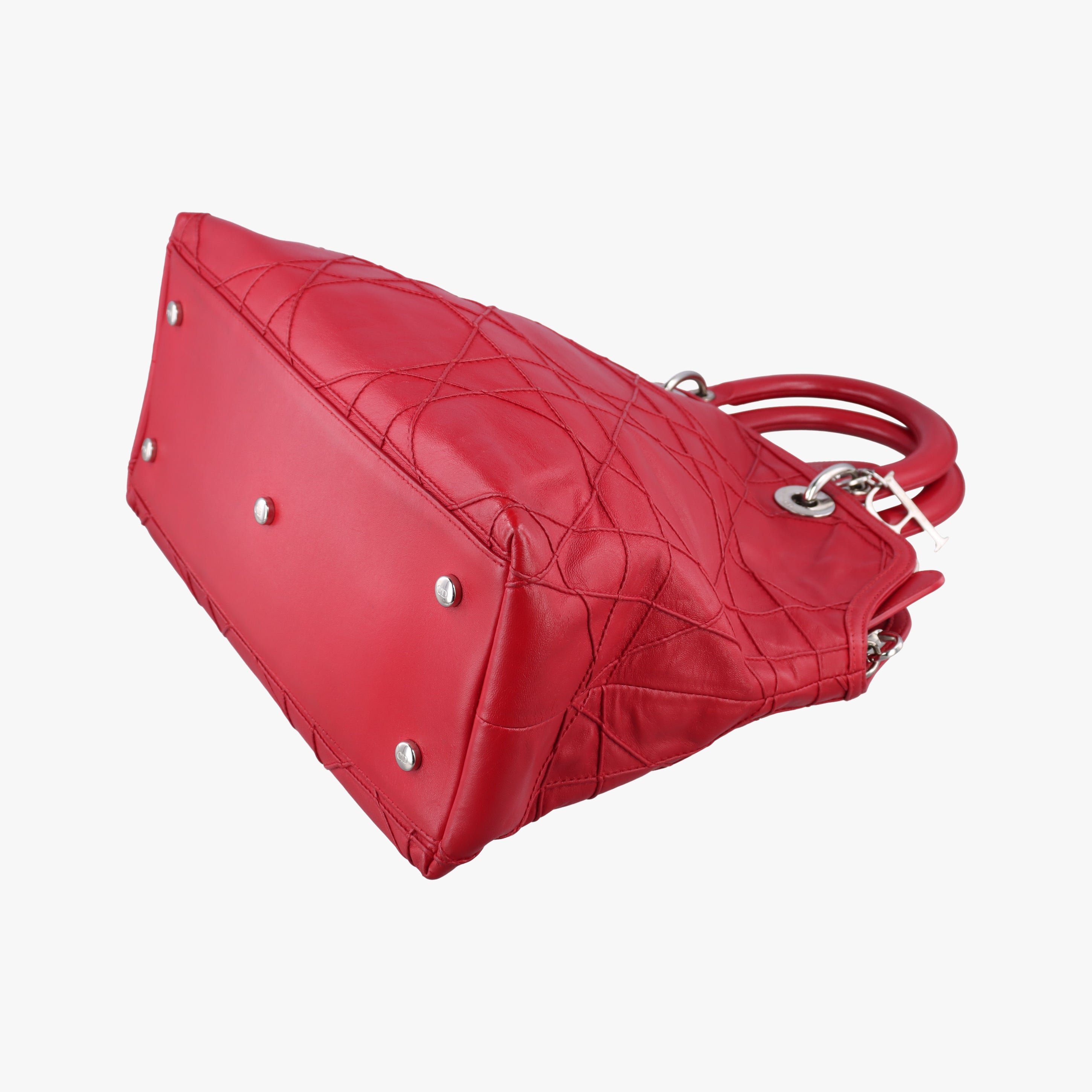 Pre-owned Christian Dior granville Red lambskin  shoulderbag | stylenewstar