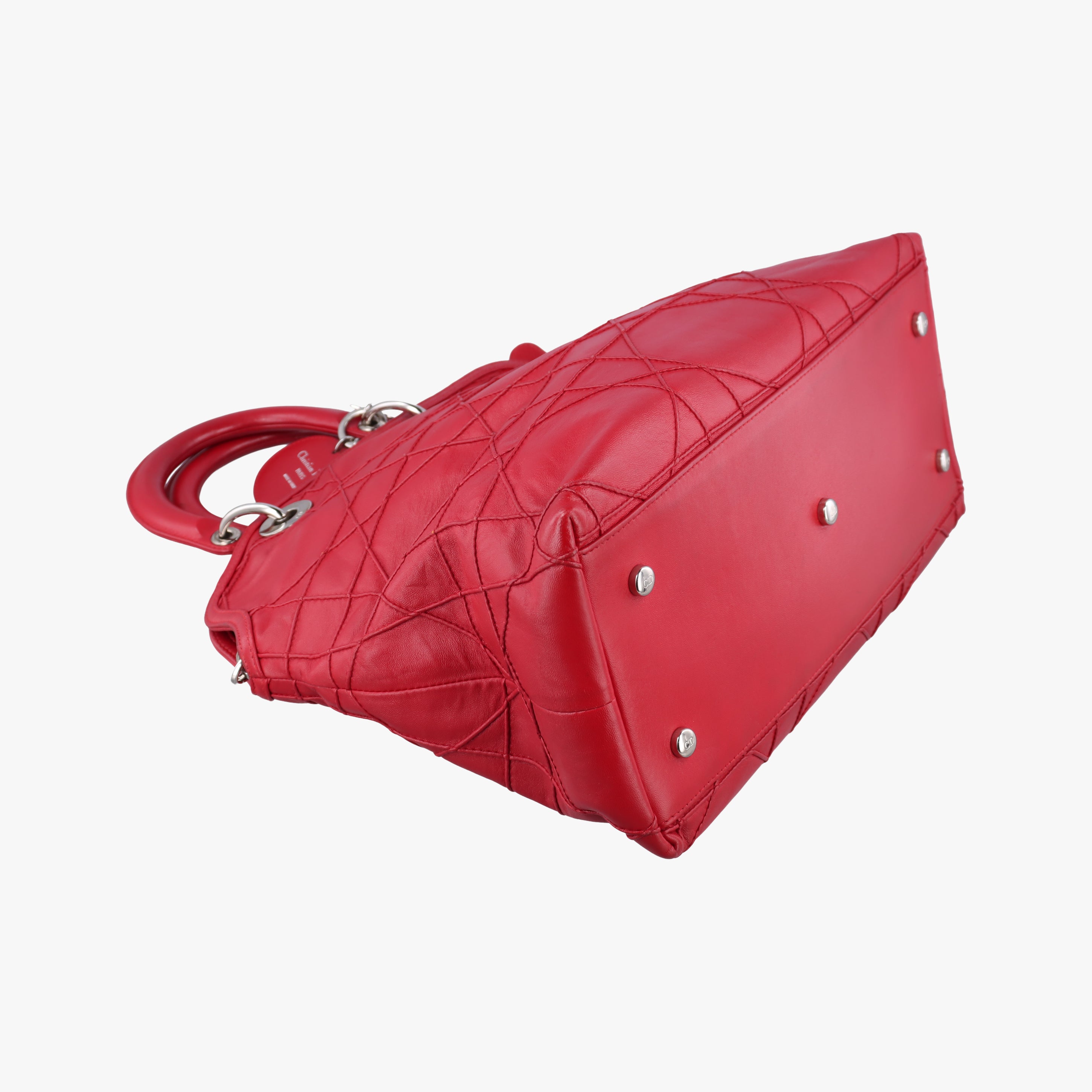 Pre-owned Christian Dior granville Red lambskin  shoulderbag | stylenewstar