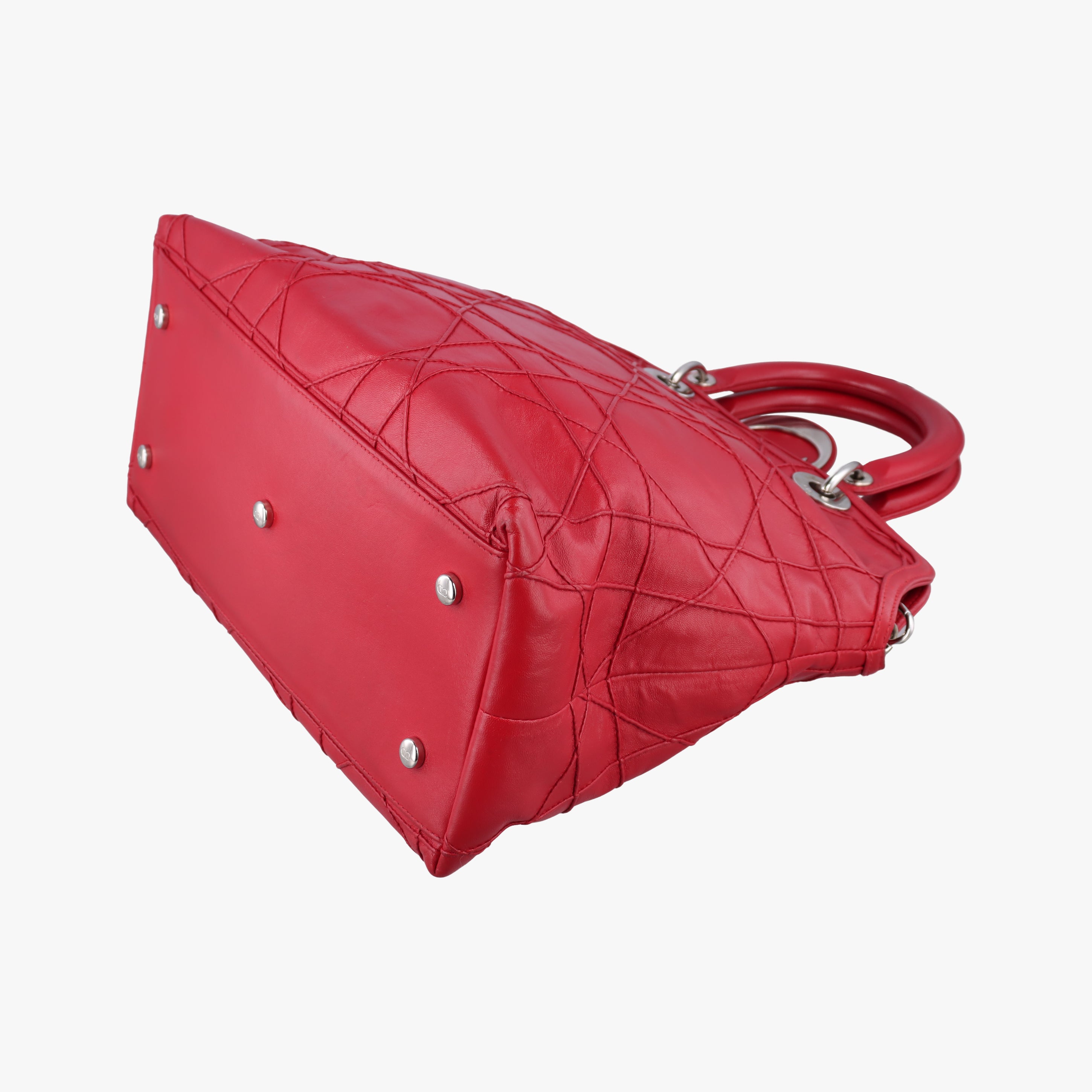 Pre-owned Christian Dior granville Red lambskin  shoulderbag | stylenewstar