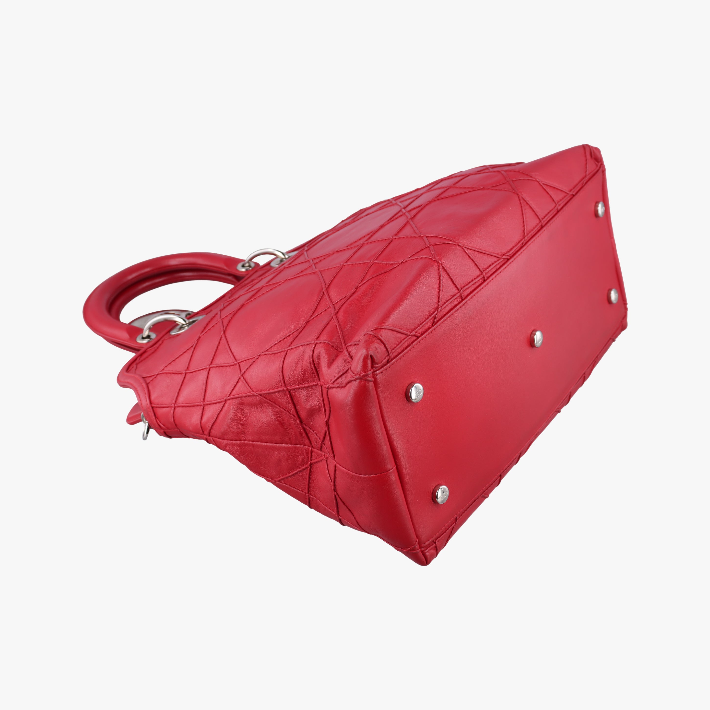 Pre-owned Christian Dior granville Red lambskin  shoulderbag | stylenewstar