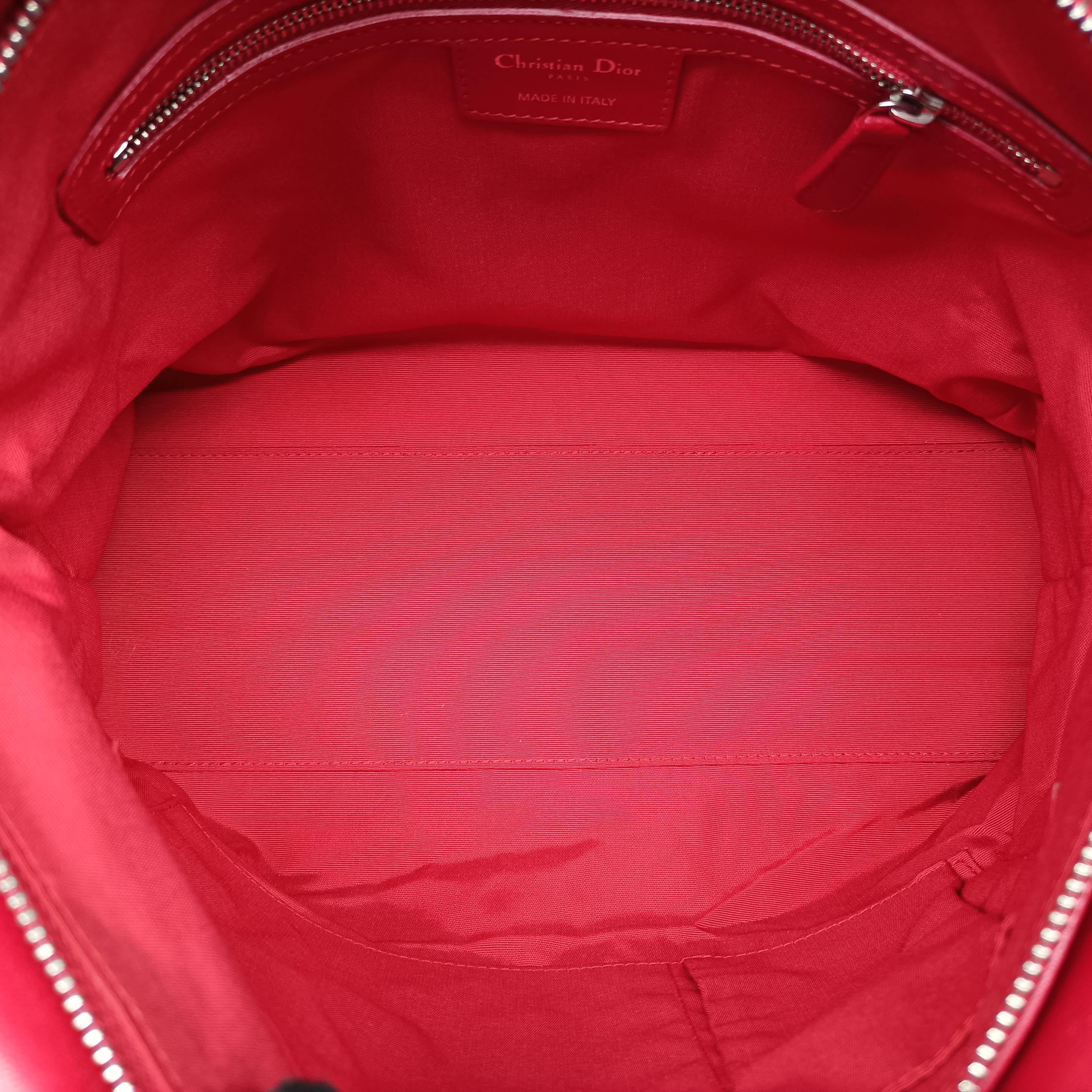 Pre-owned Christian Dior granville Red lambskin  shoulderbag | stylenewstar