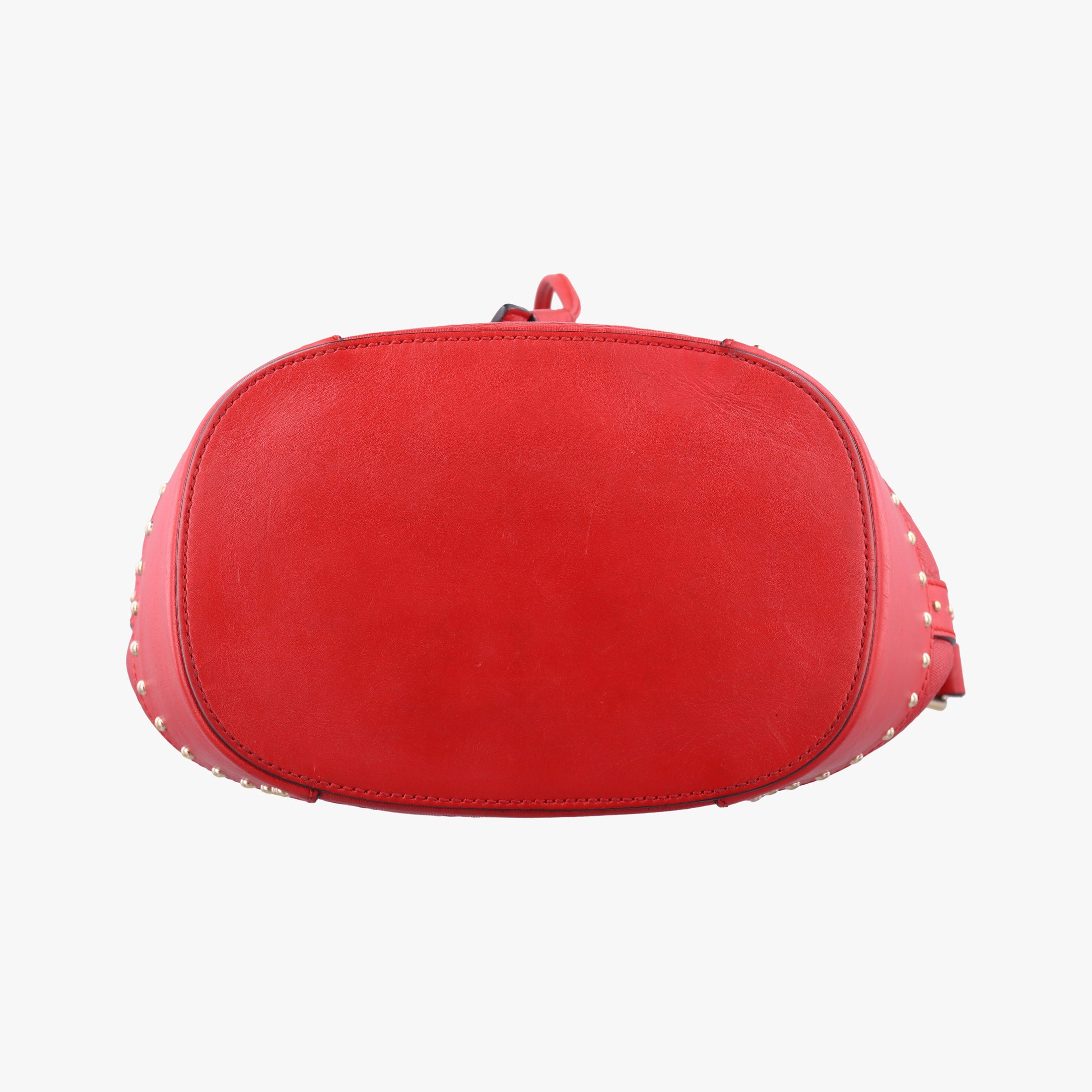 Pre-owned Gucci Bright Diamante Bucket Red Leather 354229 shoulderbag | stylenewstar