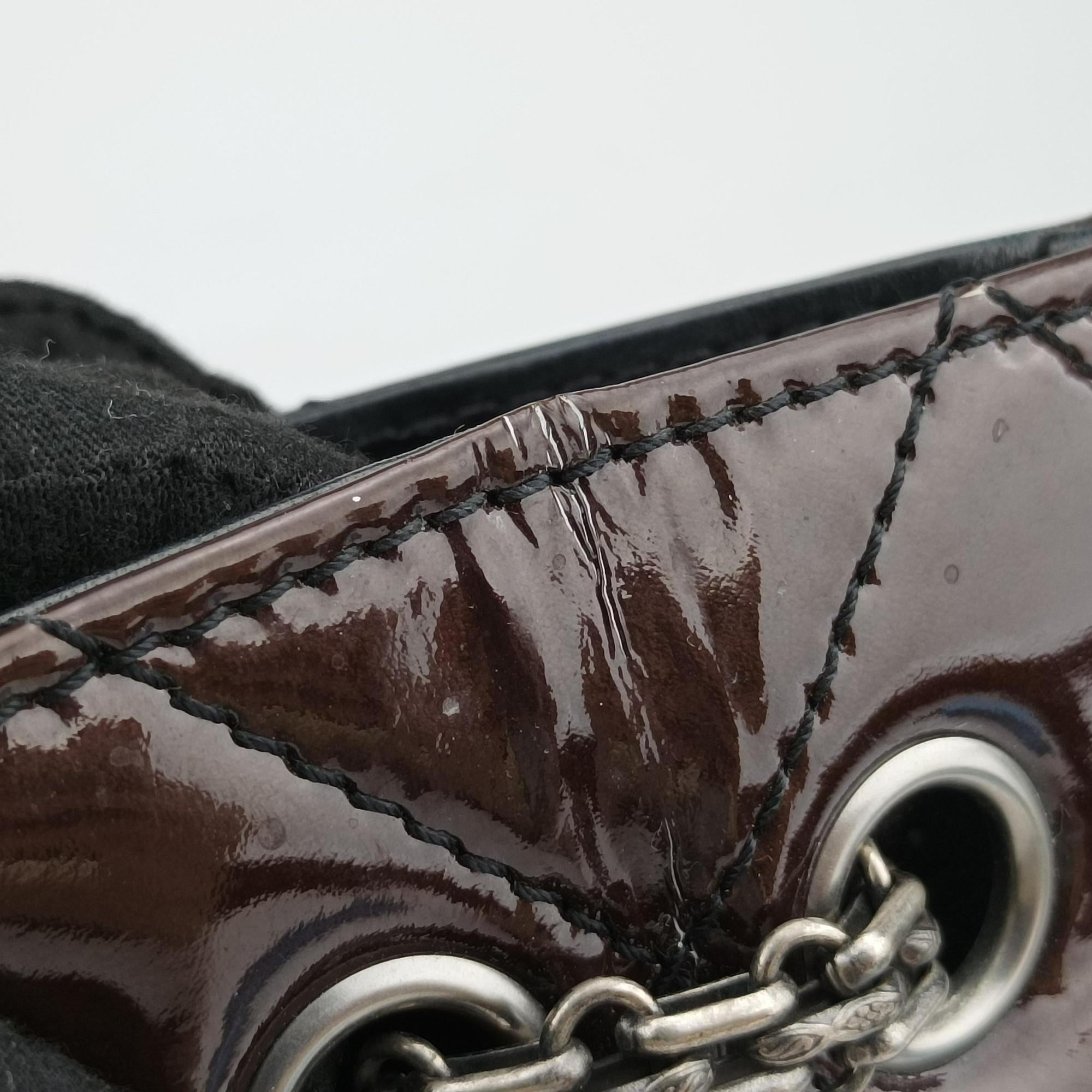 Pre-owned Chanel Matelasse 2.55 Shopper tote Brown Patent A50976 shoulderbag | stylenewstar