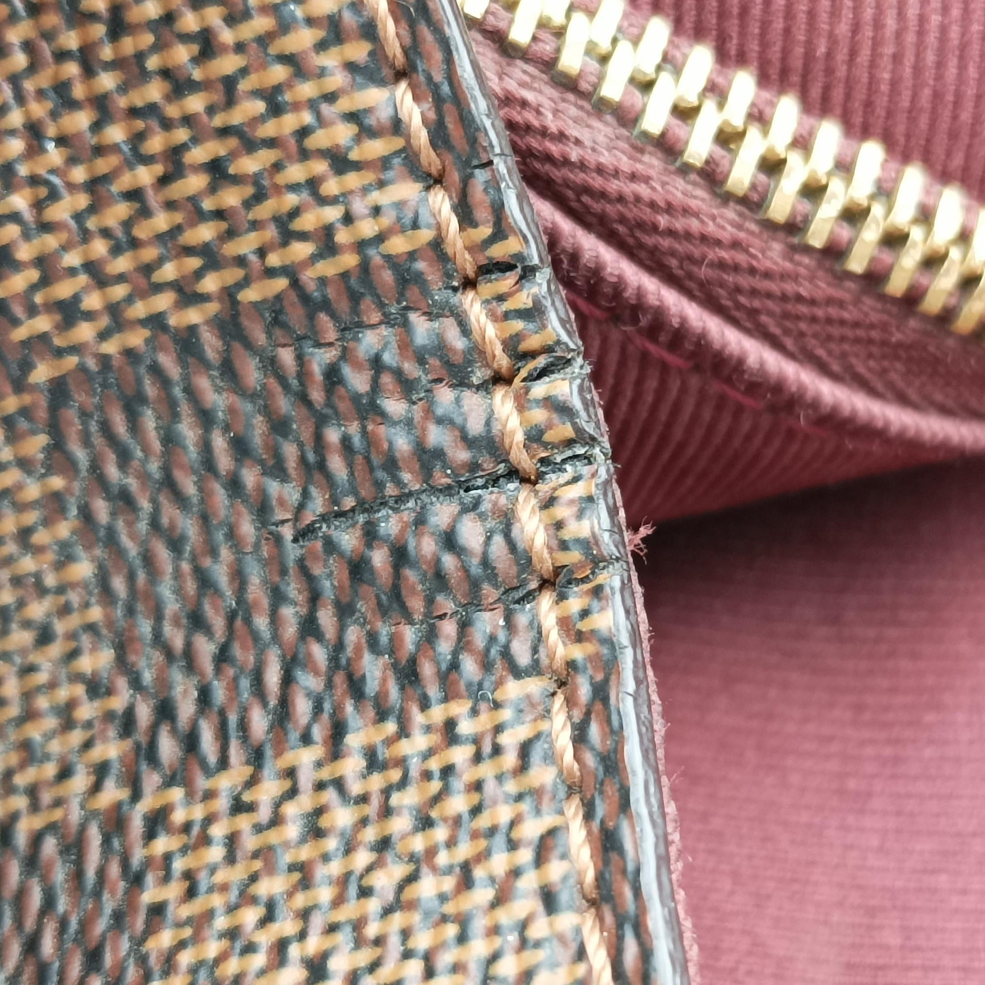 Vintage Louis Vuitton BOND STREET EBENE×bordeaux Damier Canvas aTaurillon leather N64416 shoulderbag | stylenewstar