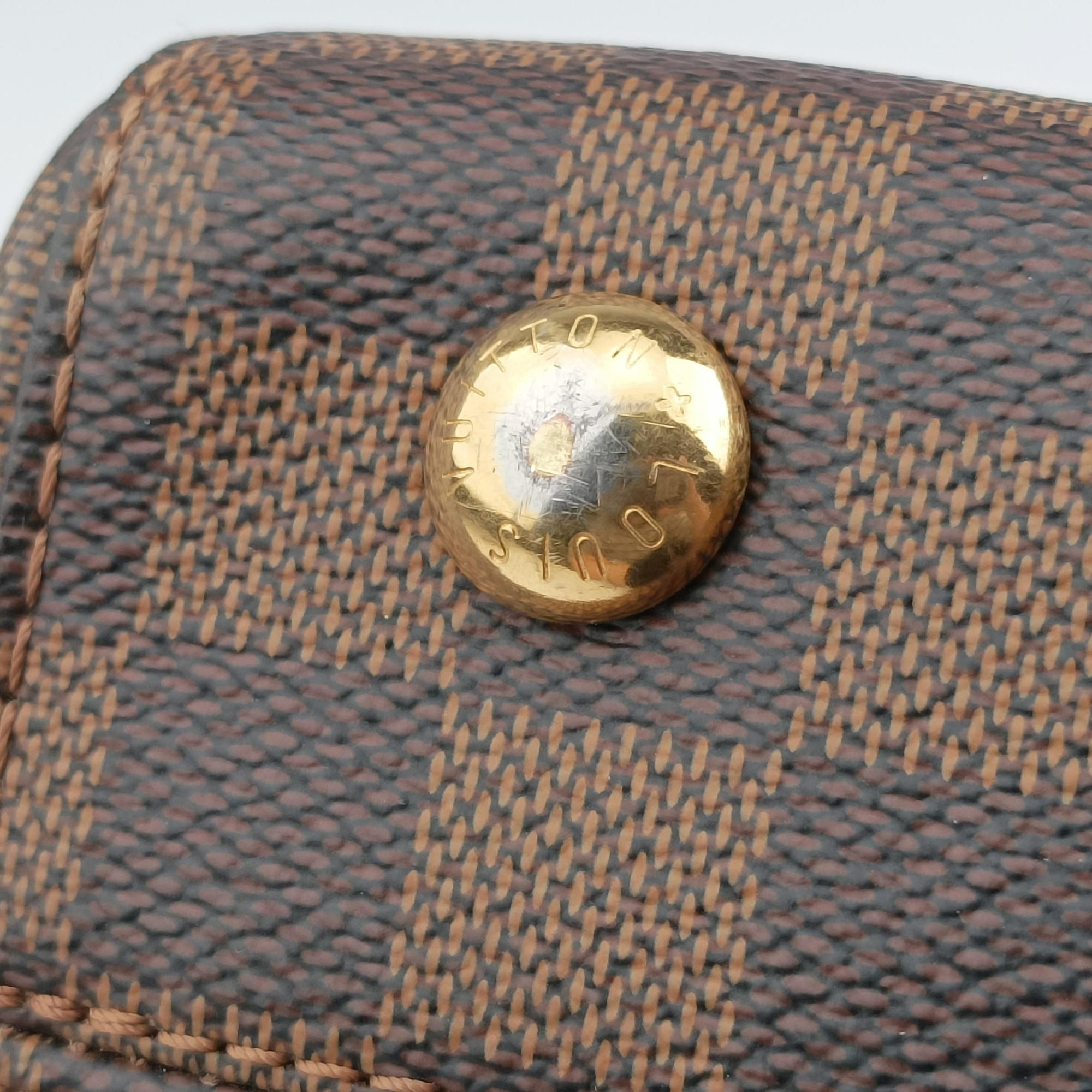 Vintage Louis Vuitton BOND STREET EBENE×bordeaux Damier Canvas aTaurillon leather N64416 shoulderbag | stylenewstar