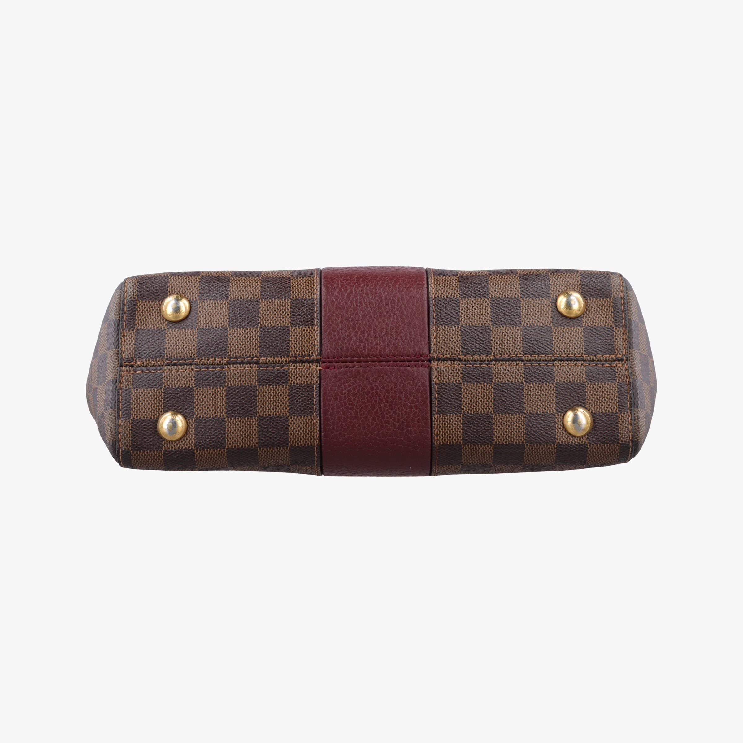 Vintage Louis Vuitton BOND STREET EBENE×bordeaux Damier Canvas aTaurillon leather N64416 shoulderbag | stylenewstar