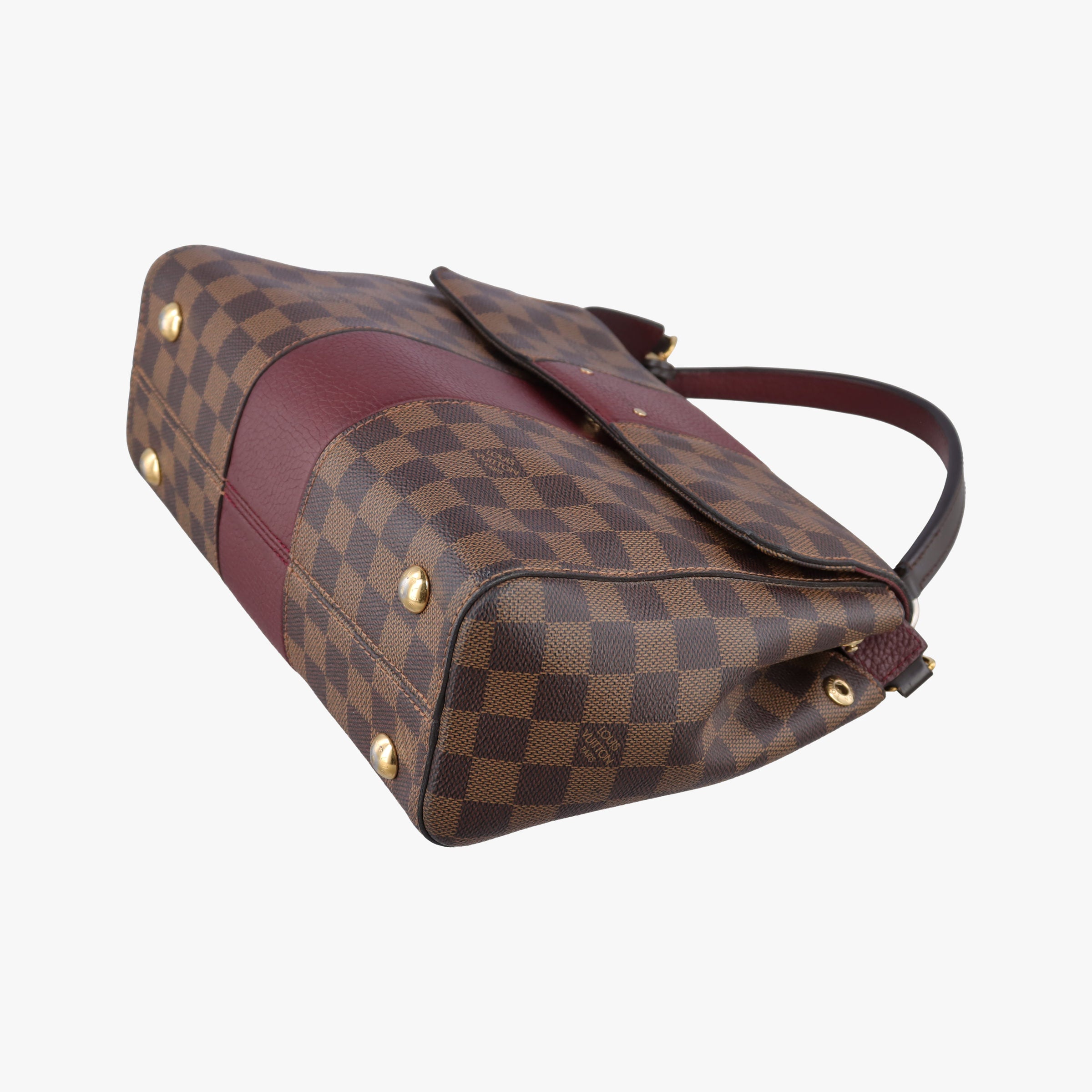 Vintage Louis Vuitton BOND STREET EBENE×bordeaux Damier Canvas aTaurillon leather N64416 shoulderbag | stylenewstar