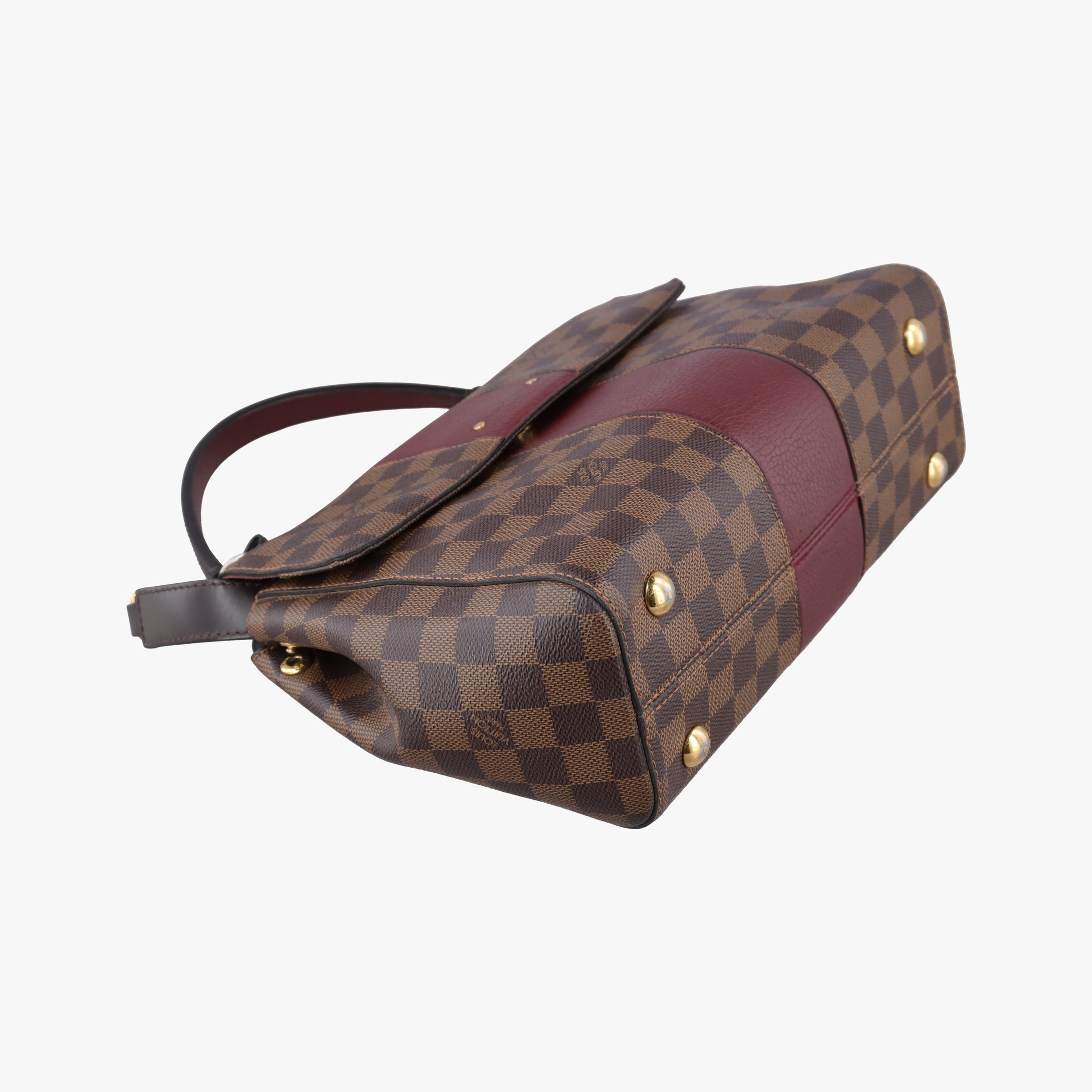 Vintage Louis Vuitton BOND STREET EBENE×bordeaux Damier Canvas aTaurillon leather N64416 shoulderbag | stylenewstar