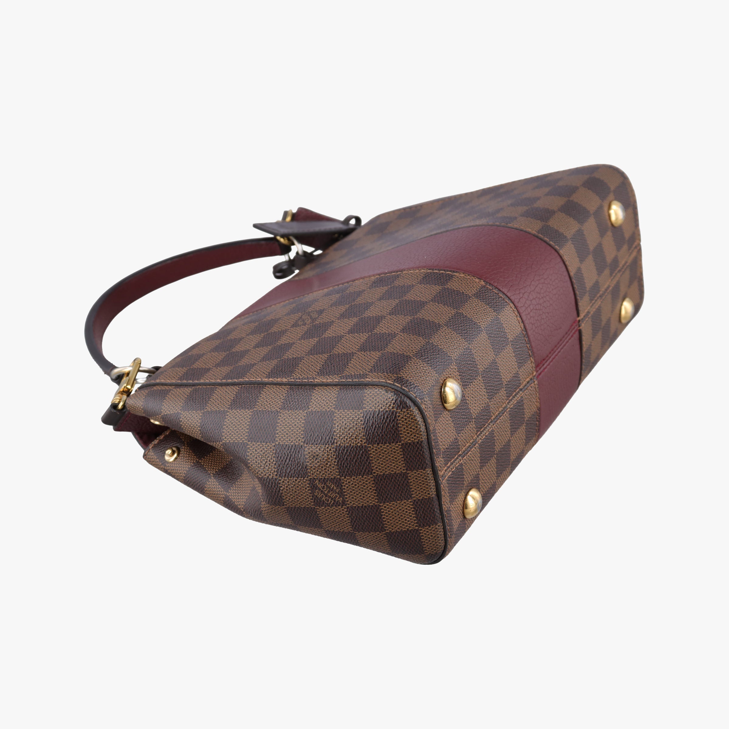 Vintage Louis Vuitton BOND STREET EBENE×bordeaux Damier Canvas aTaurillon leather N64416 shoulderbag | stylenewstar