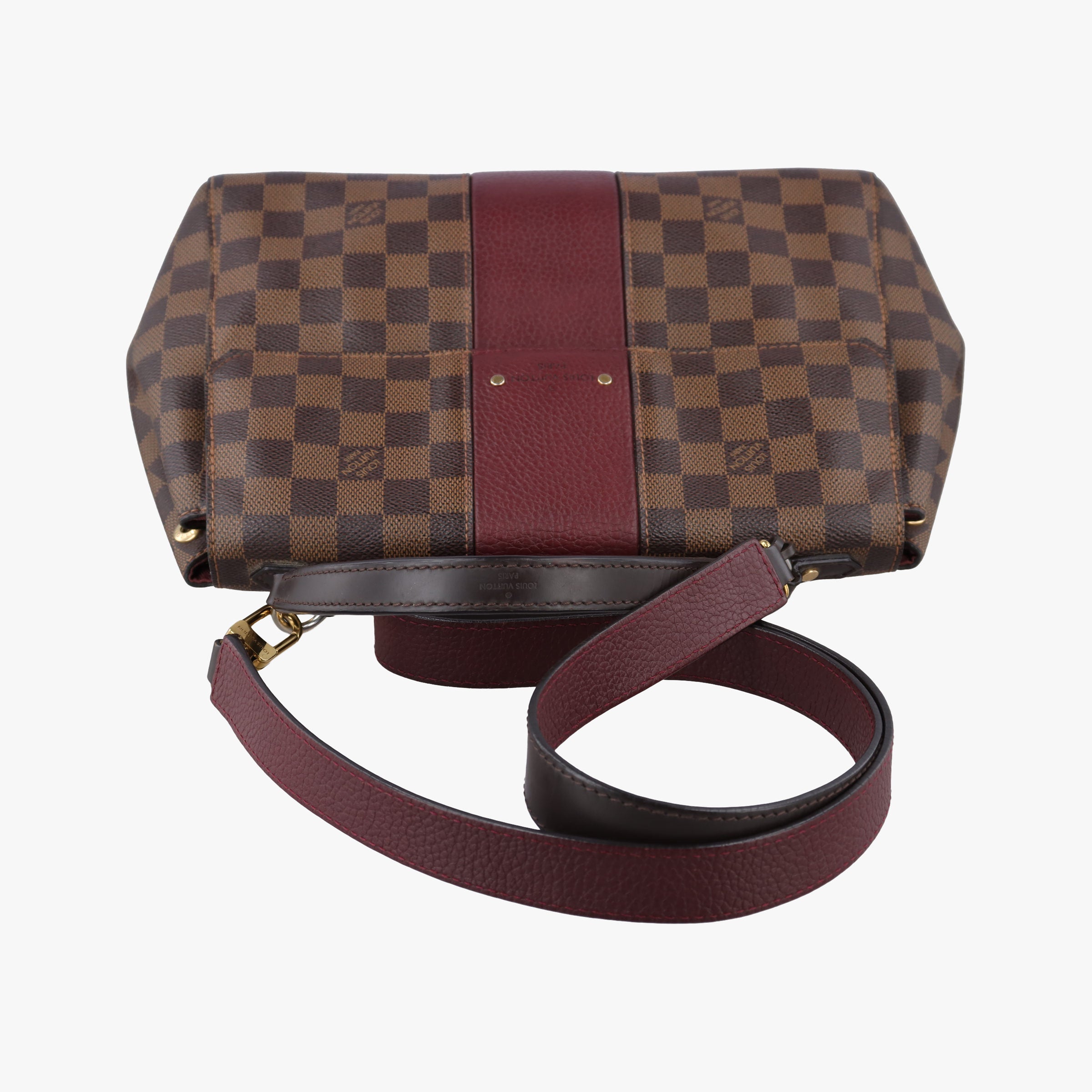 Vintage Louis Vuitton BOND STREET EBENE×bordeaux Damier Canvas aTaurillon leather N64416 shoulderbag | stylenewstar