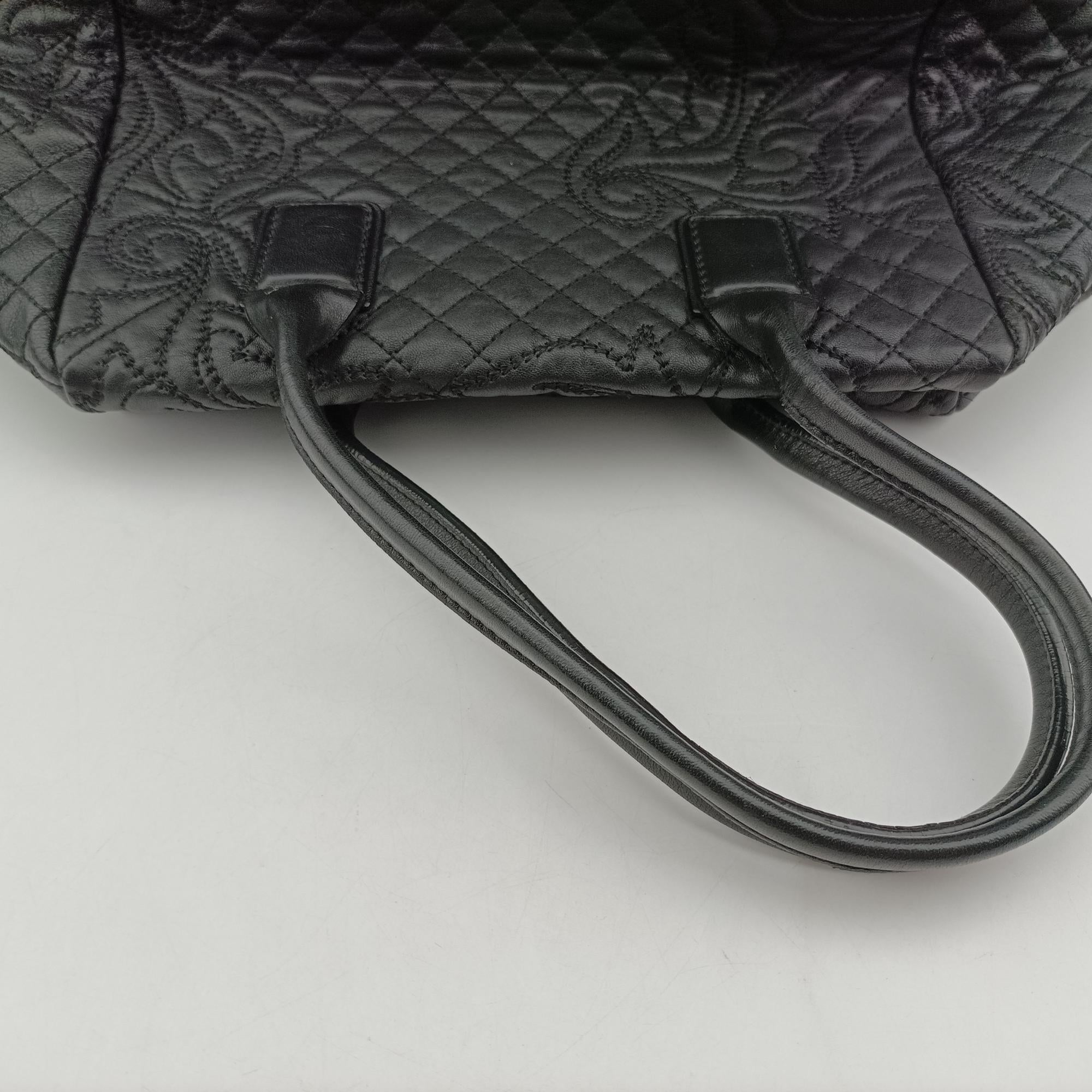 Pre-owned VERSACE Vanitas Medusa Black Leather  shoulderbag | stylenewstar