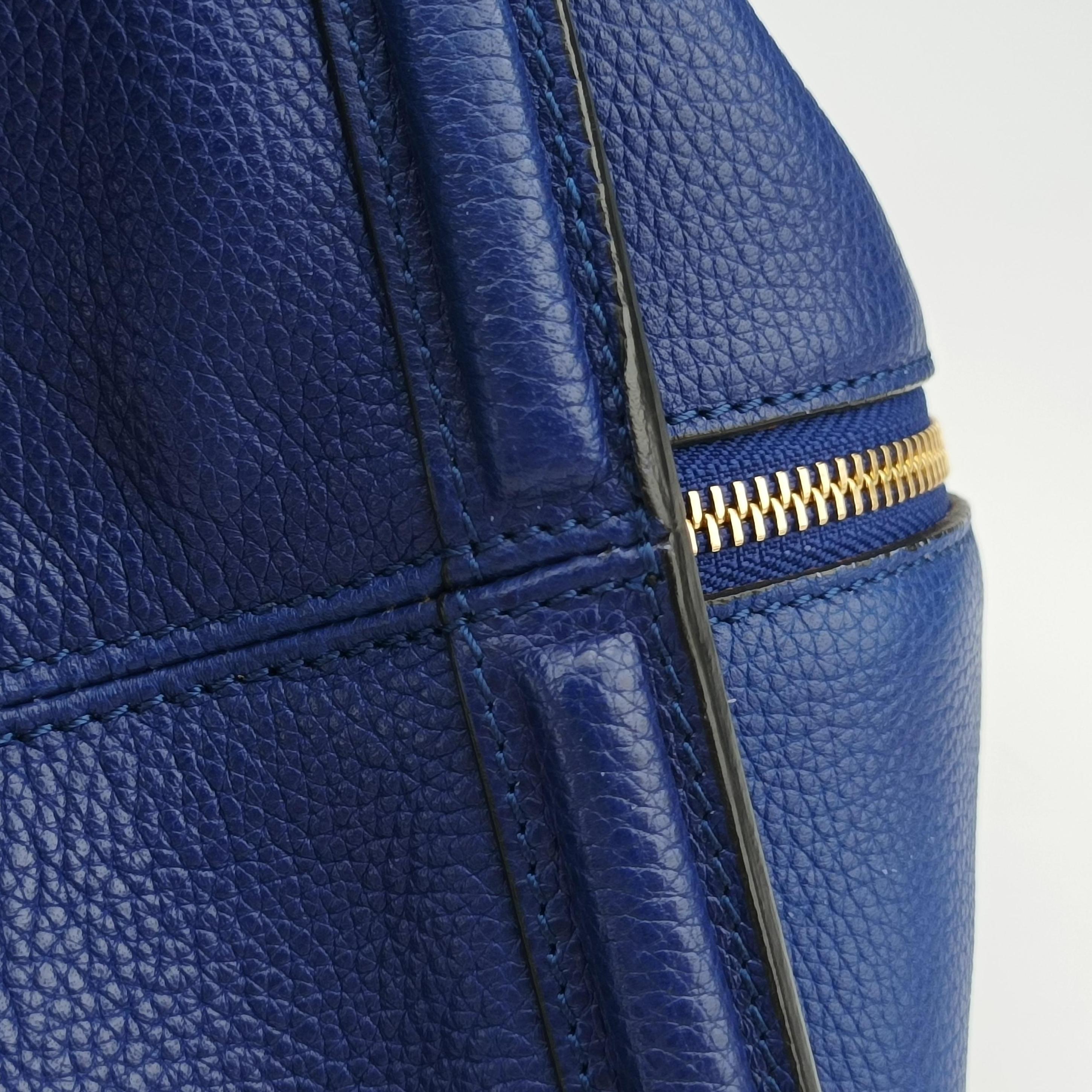 Pre-owned Alexander McQueen Skull Padlock Medium Blue Leather  shoulderbag | stylenewstar