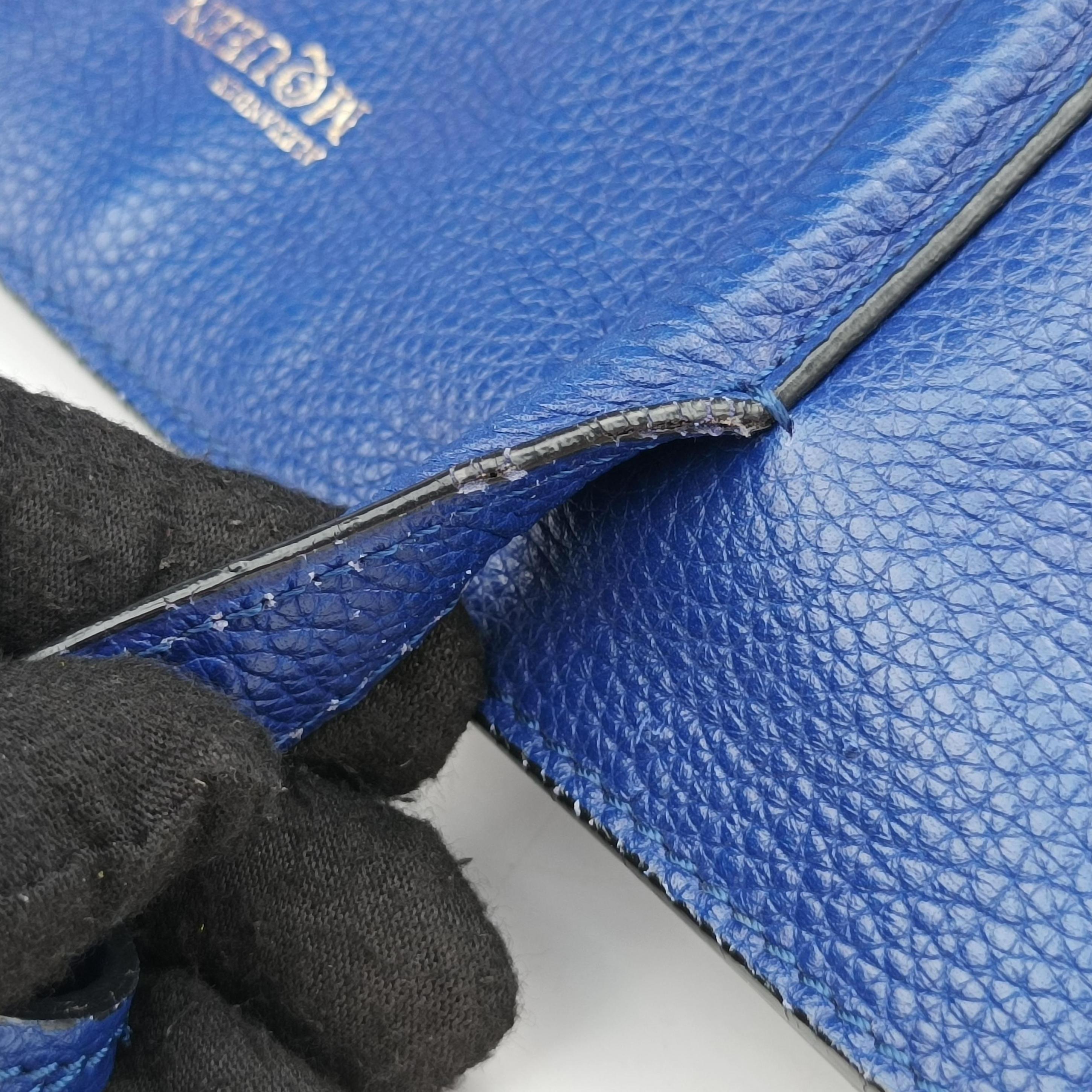 Pre-owned Alexander McQueen Skull Padlock Medium Blue Leather  shoulderbag | stylenewstar