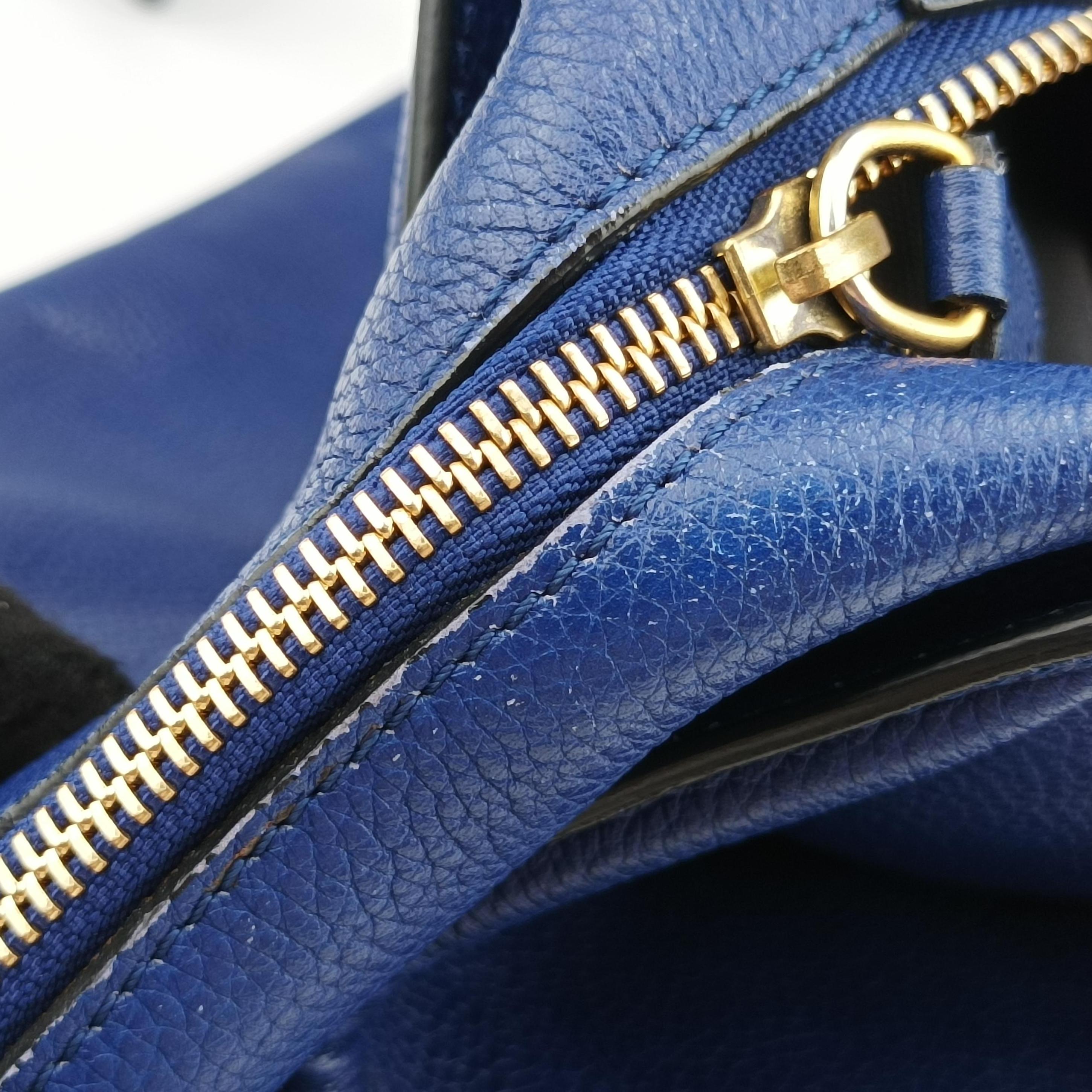 Pre-owned Alexander McQueen Skull Padlock Medium Blue Leather  shoulderbag | stylenewstar