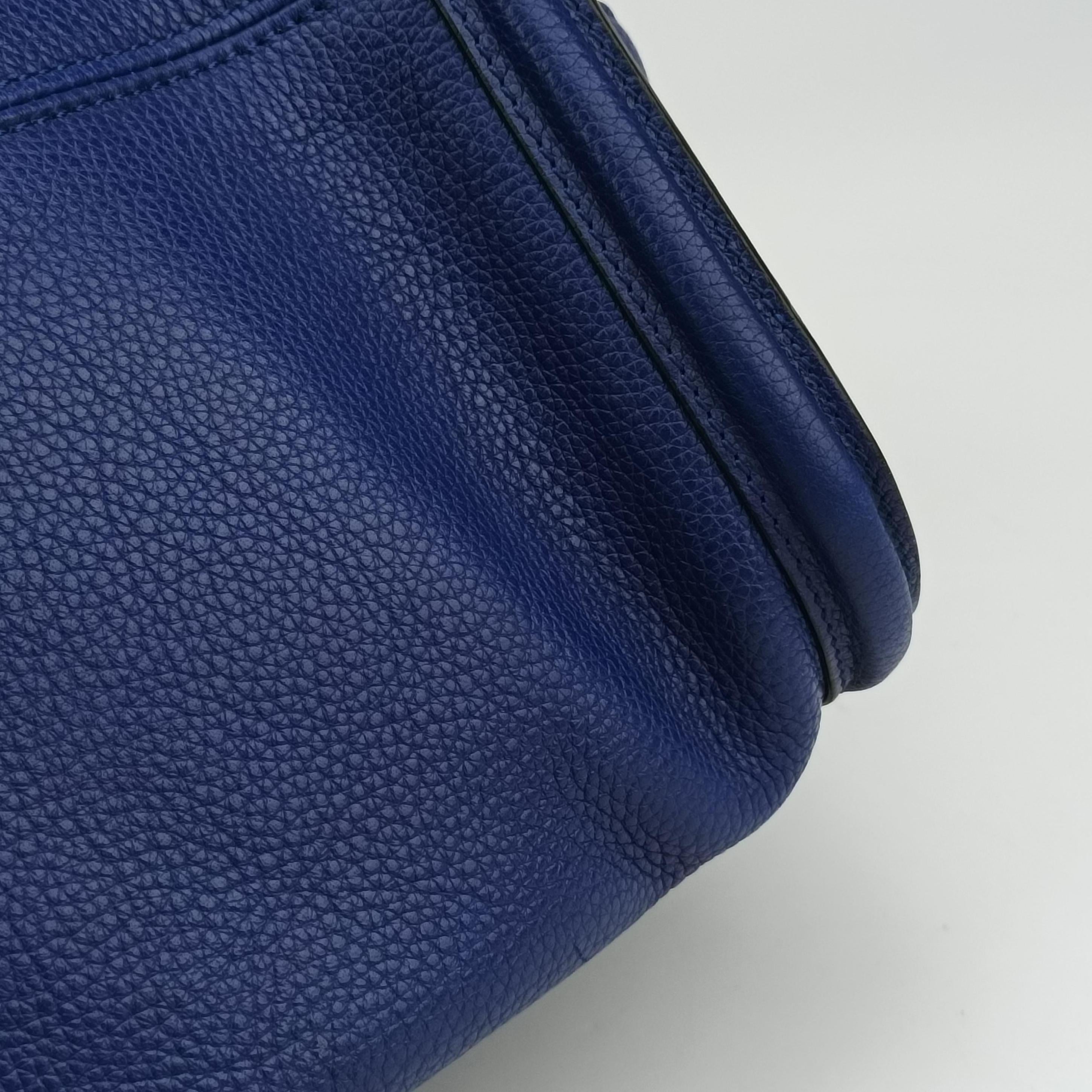Pre-owned Alexander McQueen Skull Padlock Medium Blue Leather  shoulderbag | stylenewstar