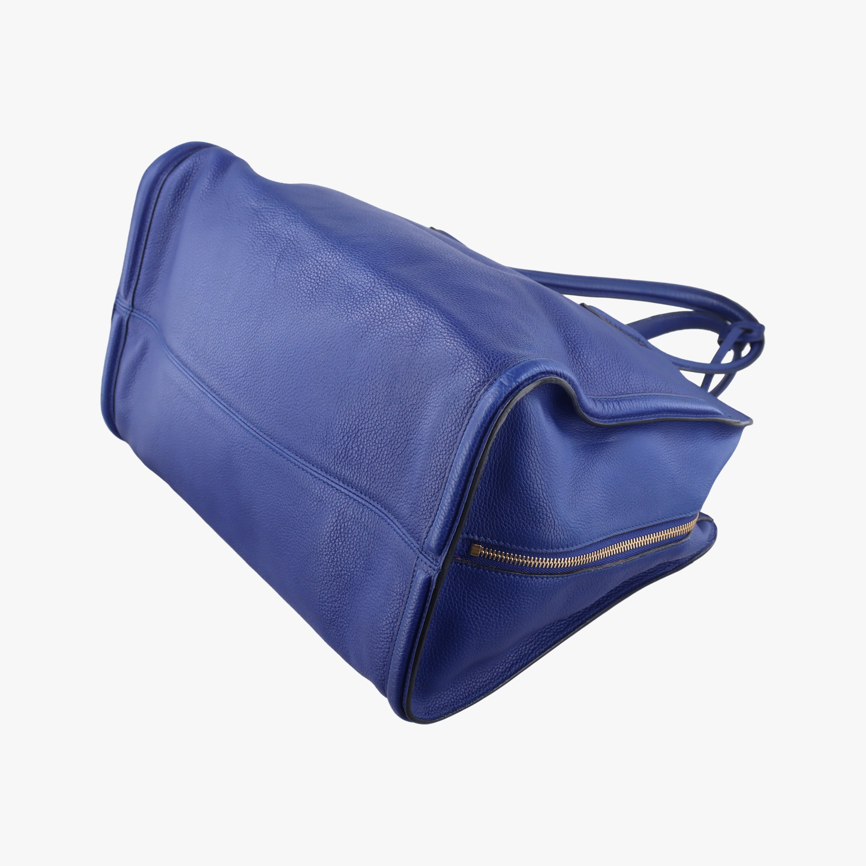 Pre-owned Alexander McQueen Skull Padlock Medium Blue Leather  shoulderbag | stylenewstar