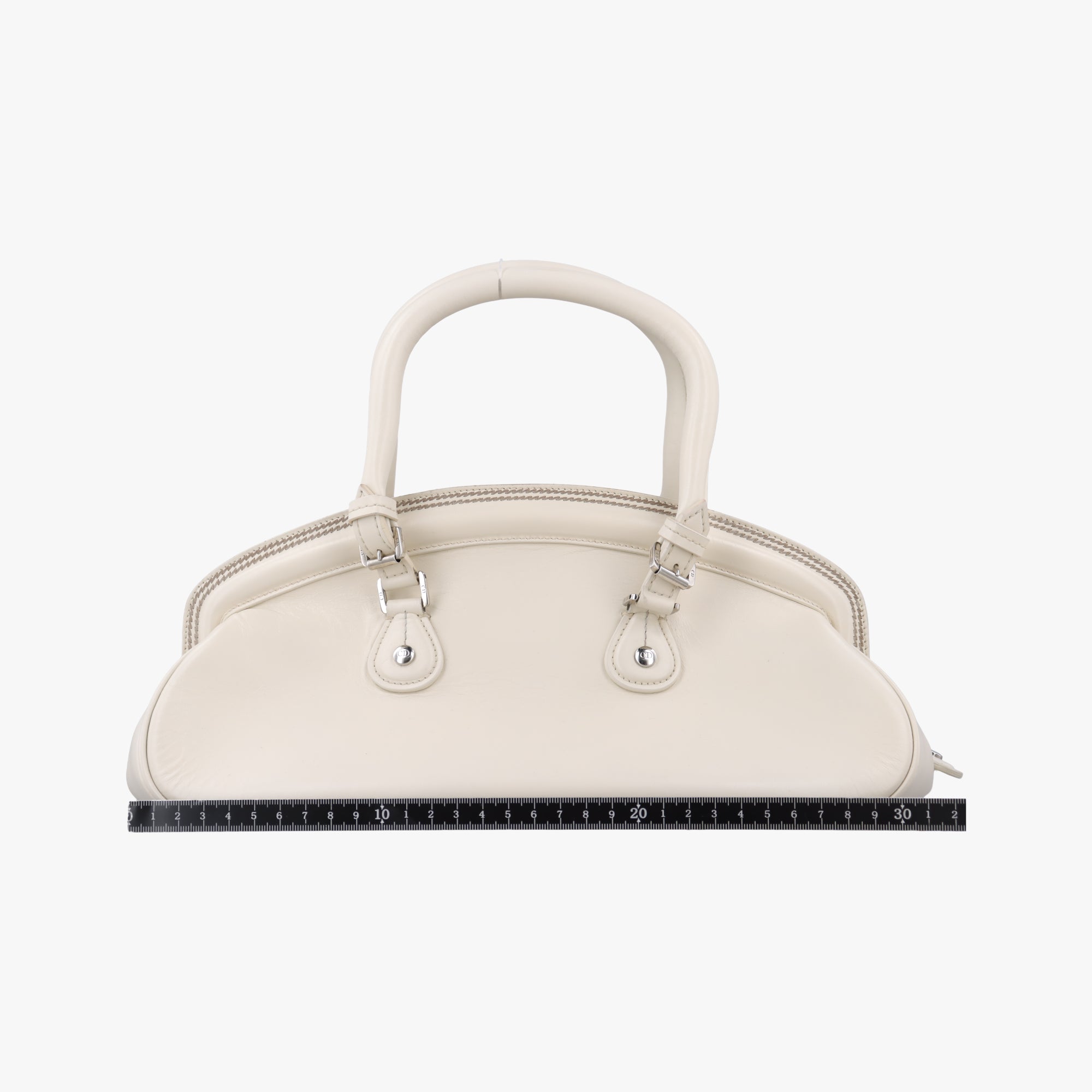 Pre-owned Christian Dior Detective White leather  handbag | stylenewstar