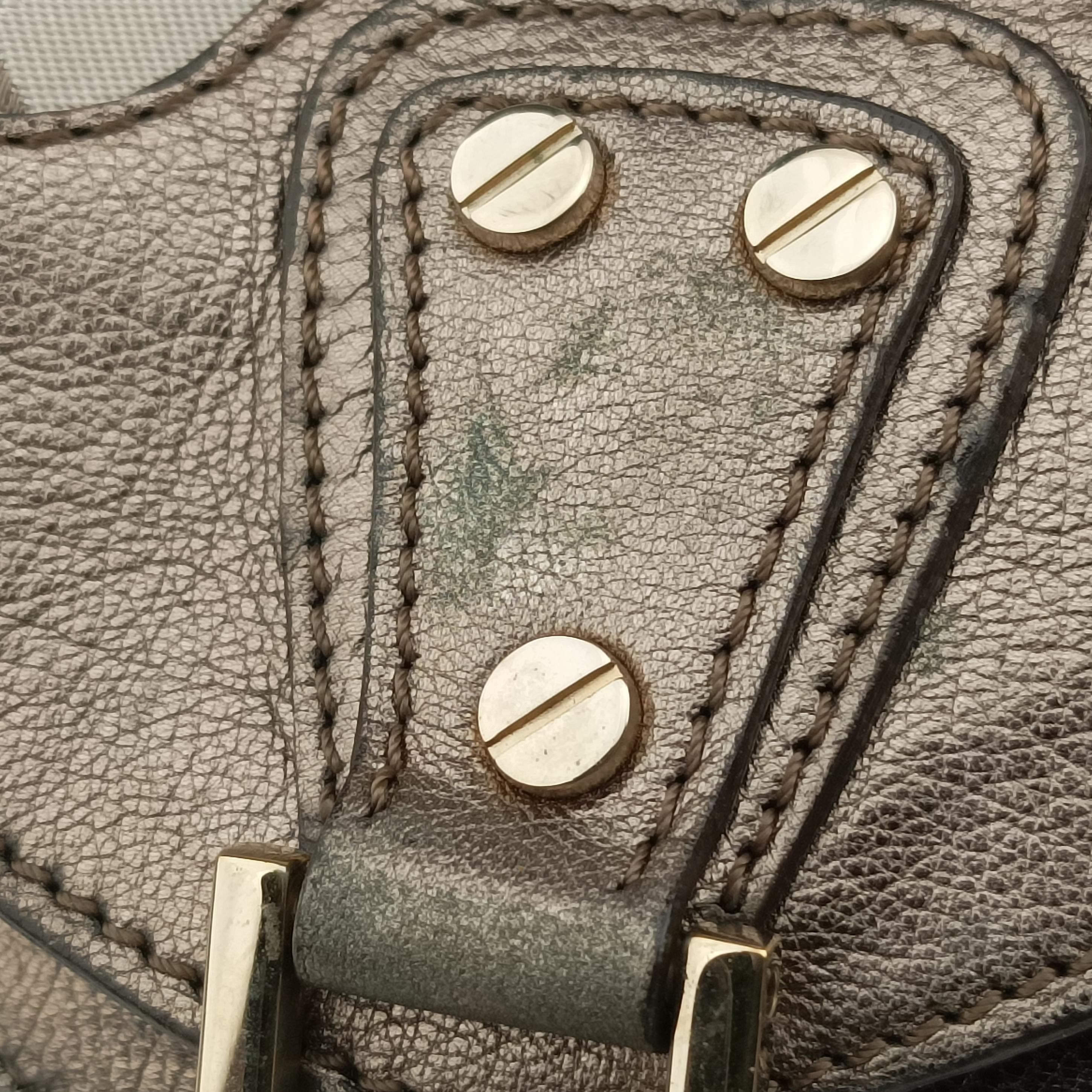 Pre-owned VERSACE medusa Beige x Gold Canvas x Leather  handbag | stylenewstar
