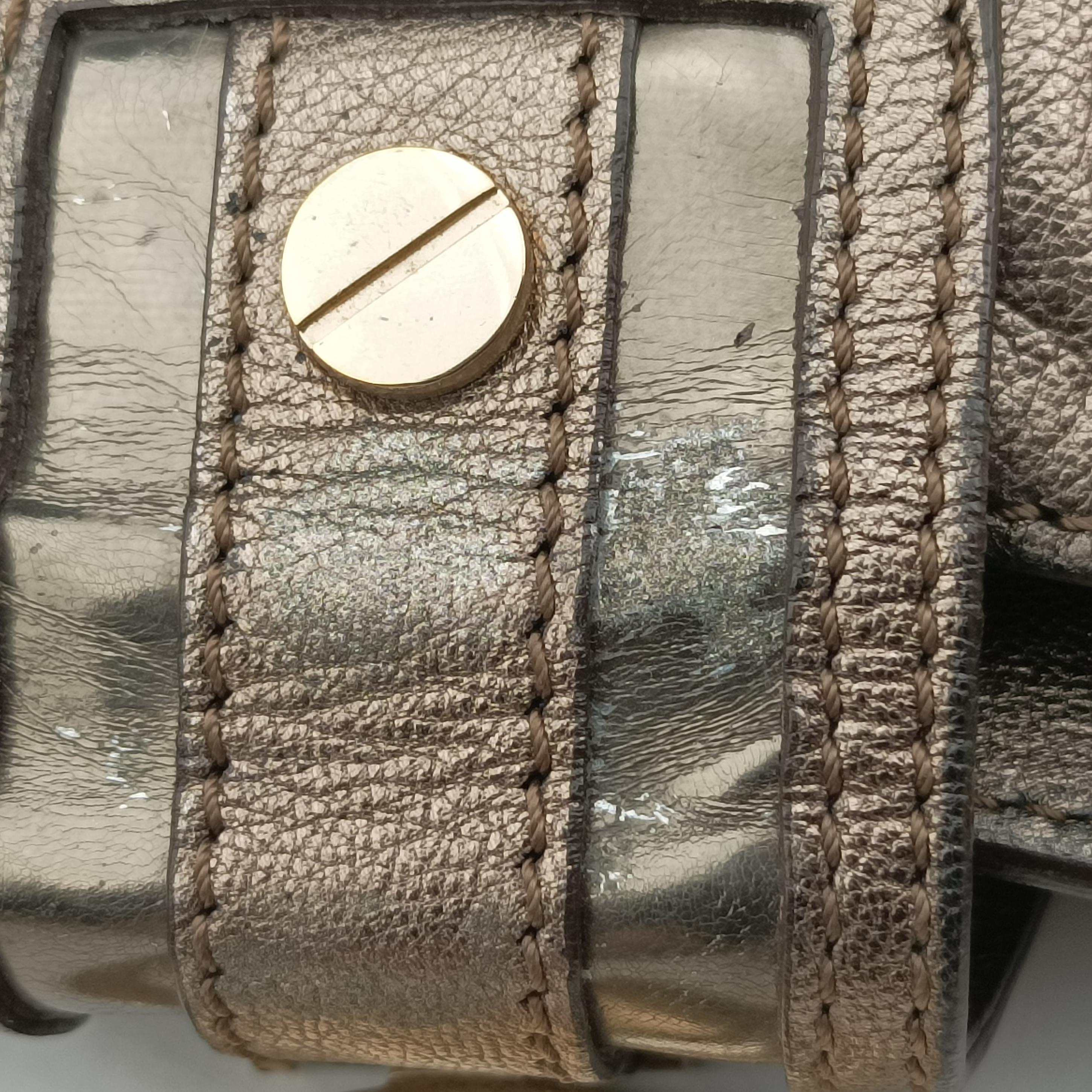 Pre-owned VERSACE medusa Beige x Gold Canvas x Leather  handbag | stylenewstar