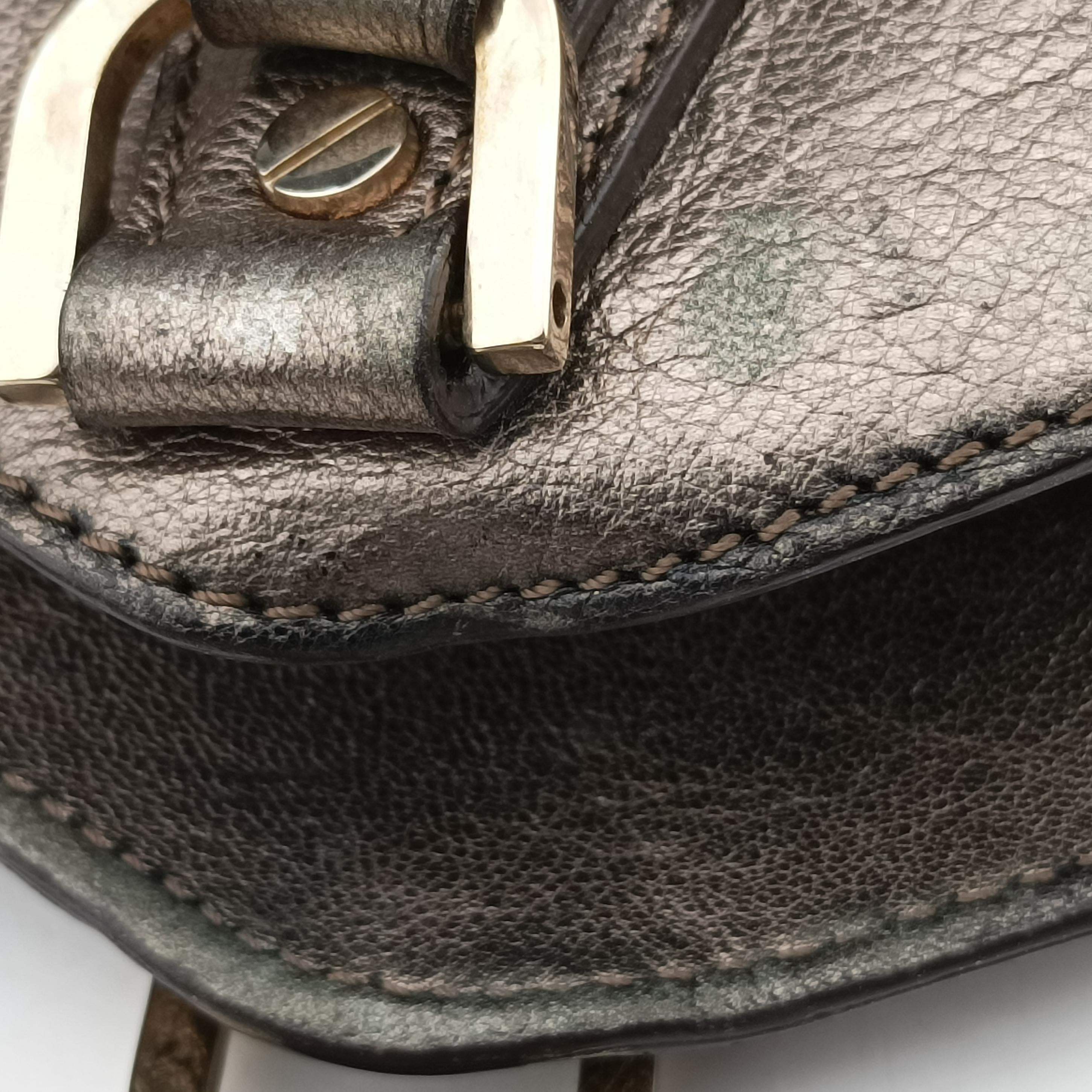 Pre-owned VERSACE medusa Beige x Gold Canvas x Leather  handbag | stylenewstar