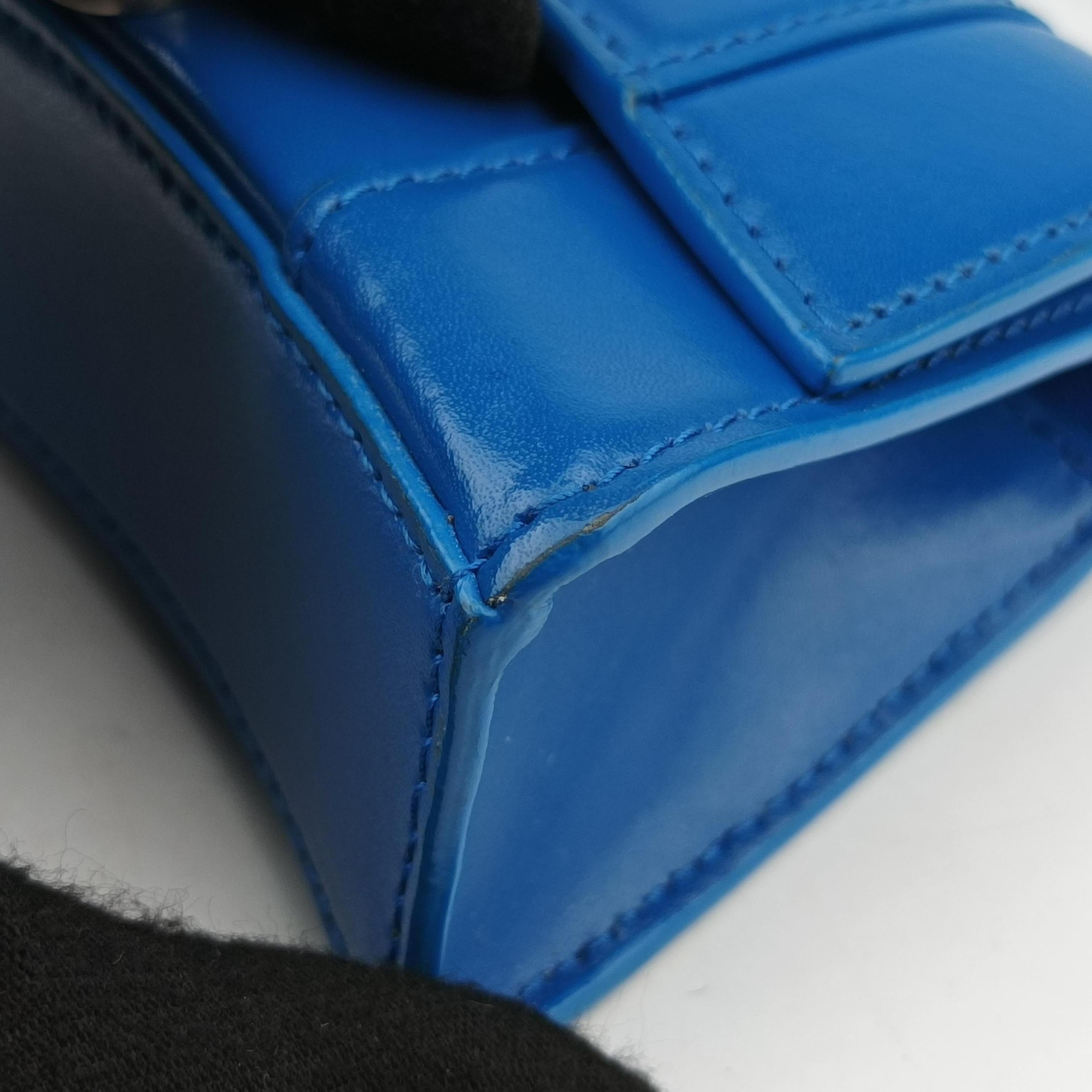 Pre-owned Balenciaga Hourglass Mini Blue leather  shoulderbag | stylenewstar