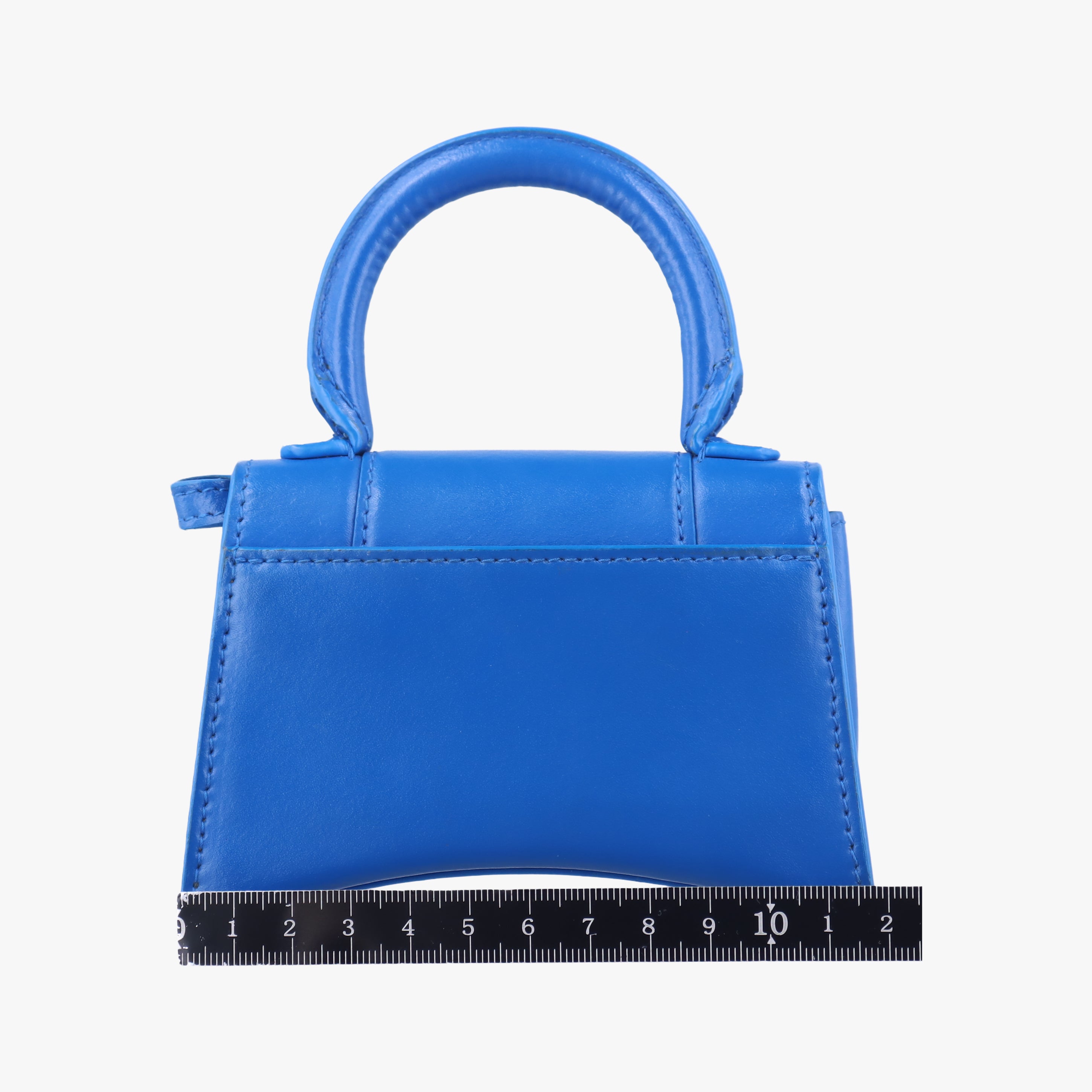Pre-owned Balenciaga Hourglass Mini Blue leather  shoulderbag | stylenewstar