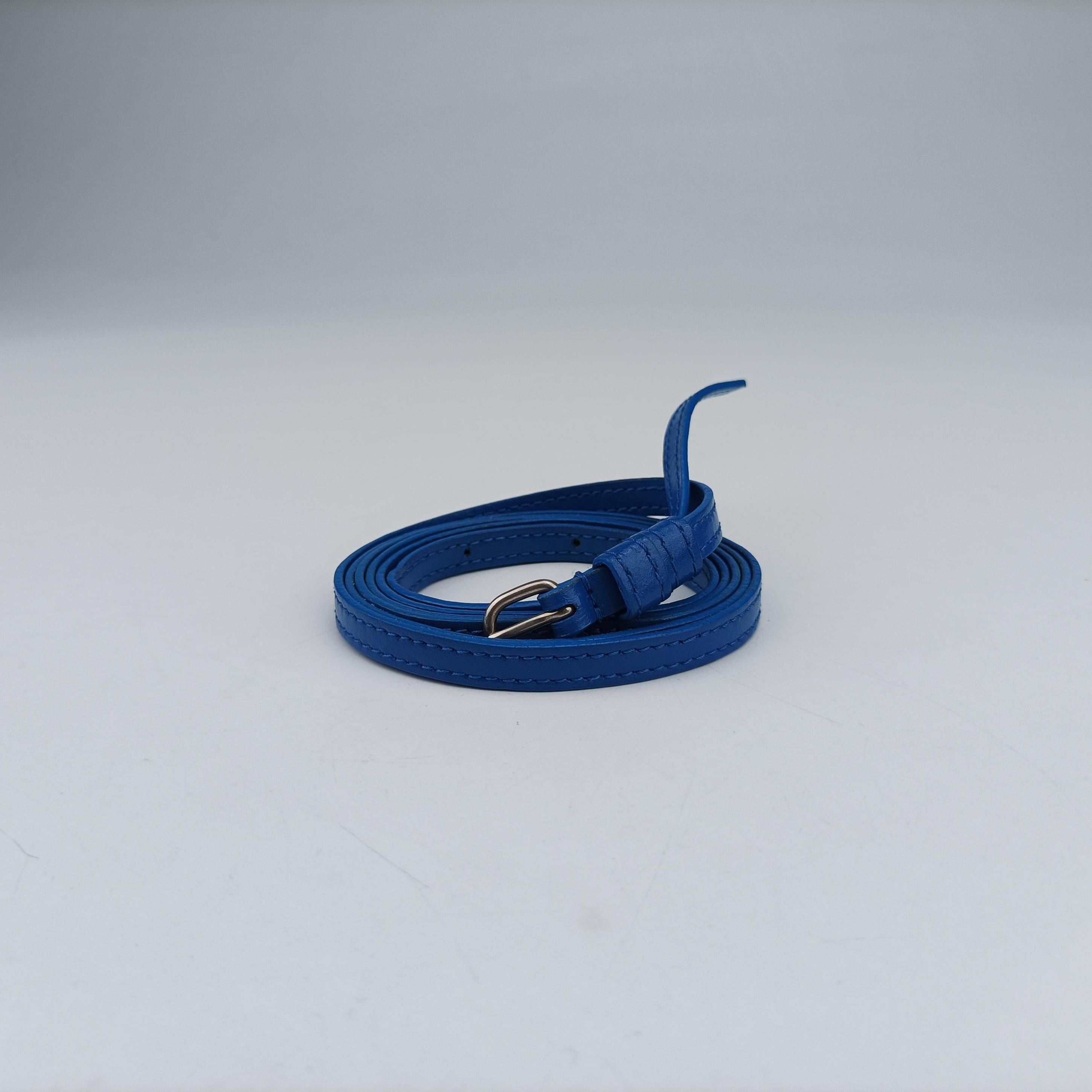 Pre-owned Balenciaga Hourglass Mini Blue leather  shoulderbag | stylenewstar