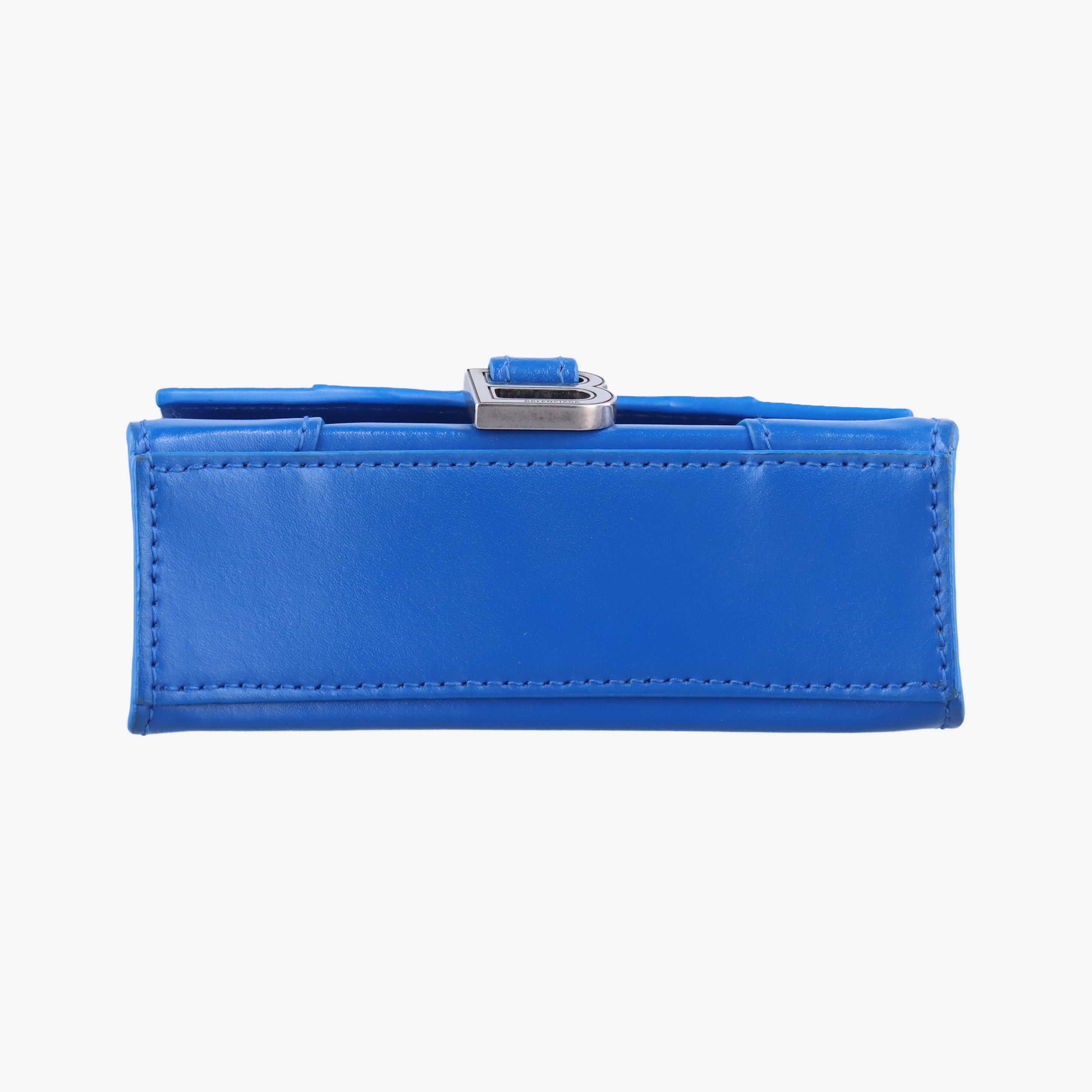 Pre-owned Balenciaga Hourglass Mini Blue leather  shoulderbag | stylenewstar