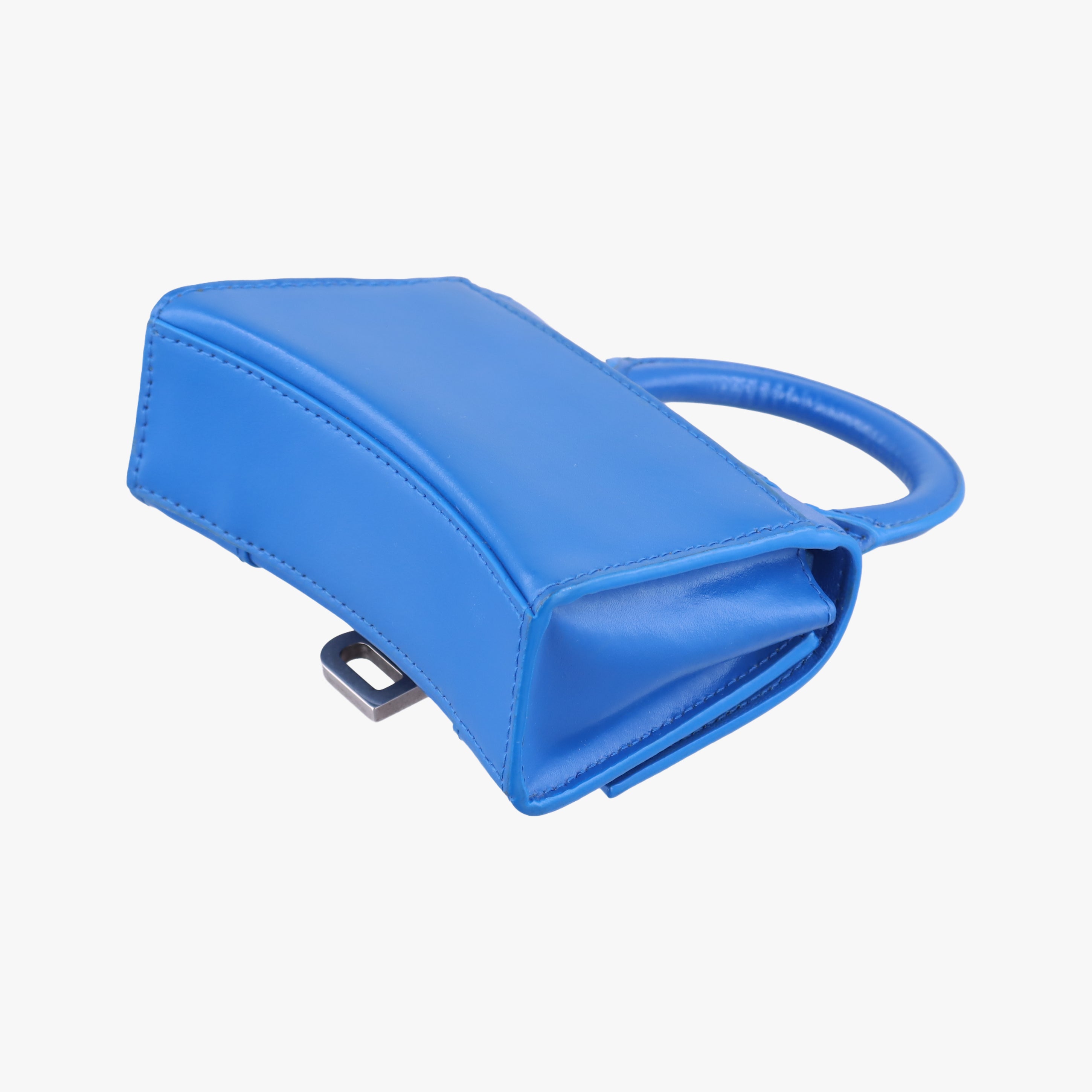 Pre-owned Balenciaga Hourglass Mini Blue leather  shoulderbag | stylenewstar