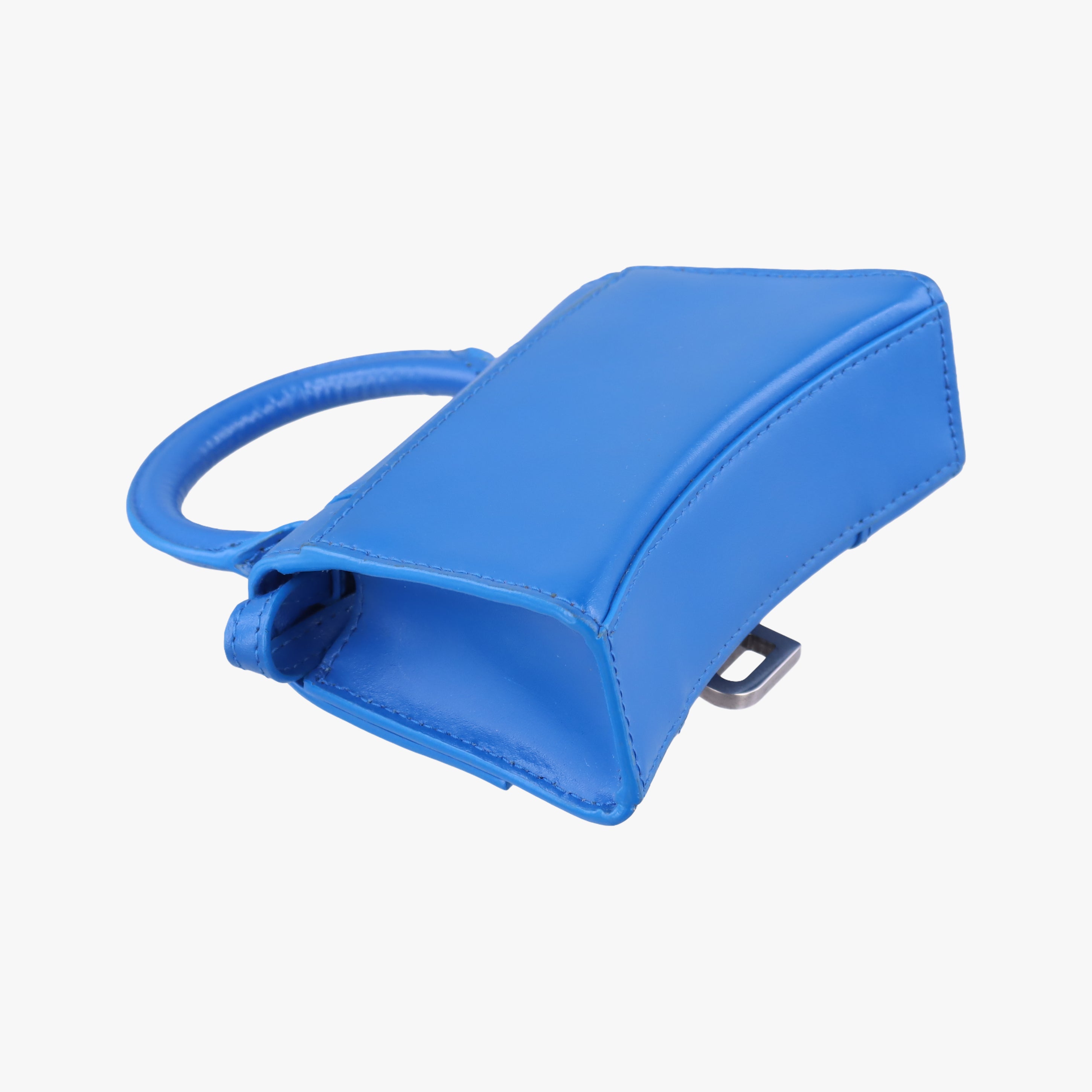 Pre-owned Balenciaga Hourglass Mini Blue leather  shoulderbag | stylenewstar