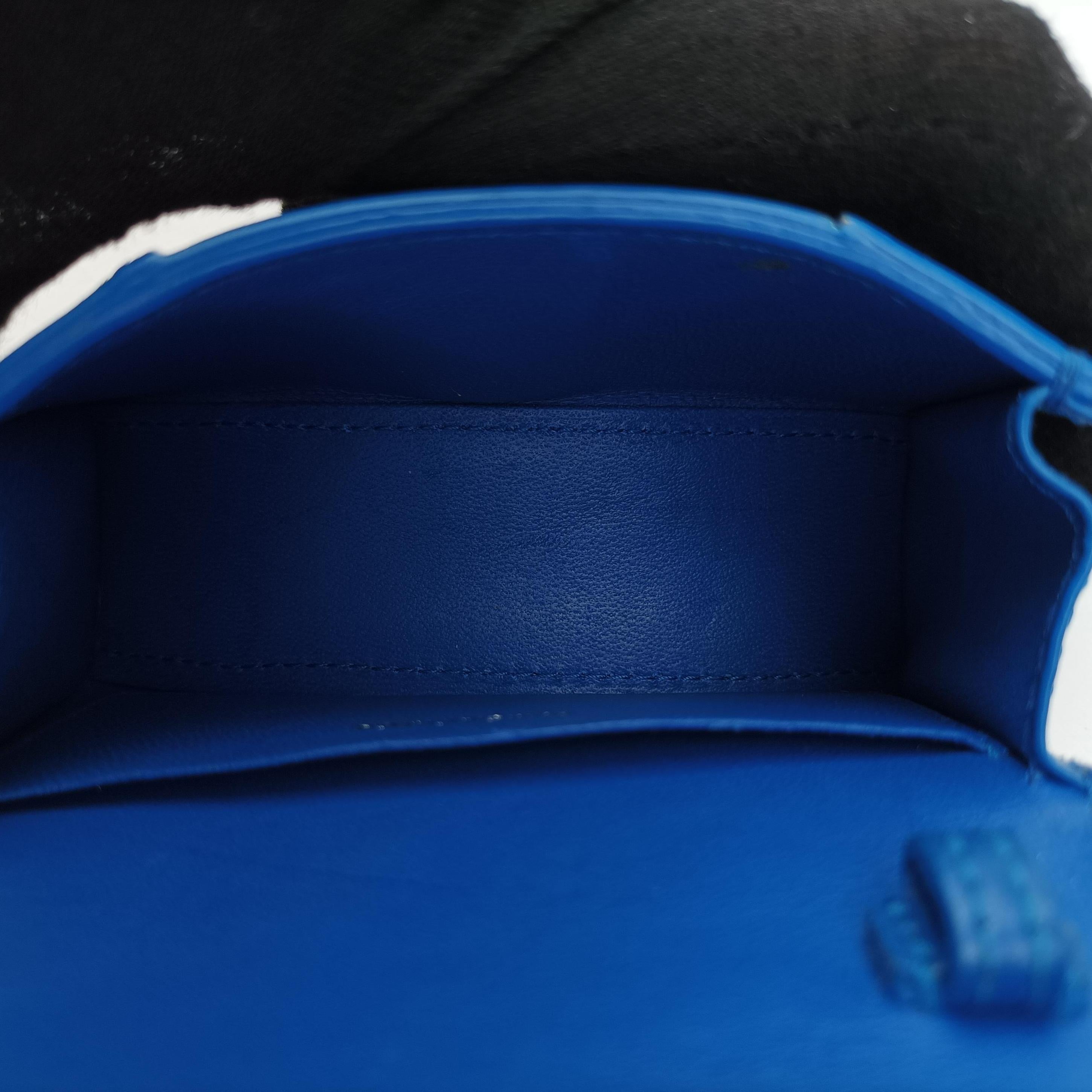 Pre-owned Balenciaga Hourglass Mini Blue leather  shoulderbag | stylenewstar