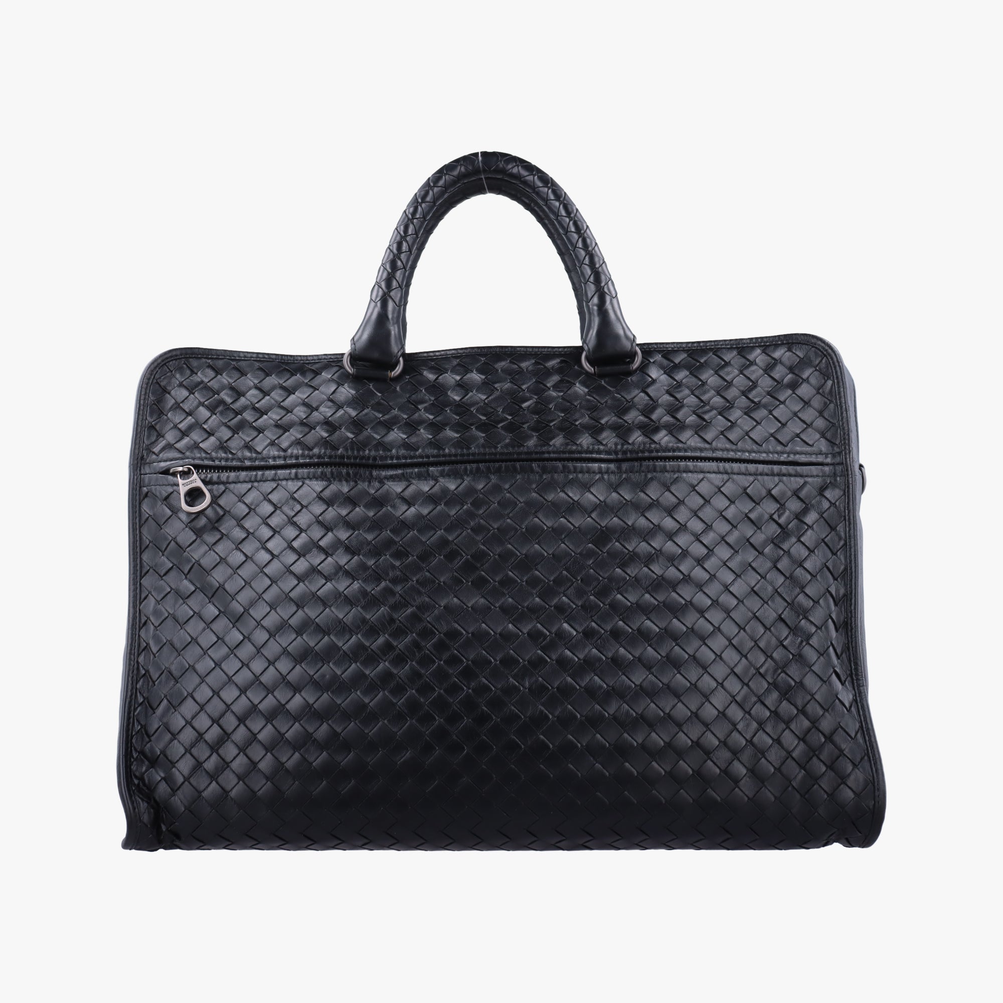 Pre-owned Bottega Veneta Intrecciato Black lambskin  handbag | stylenewstar