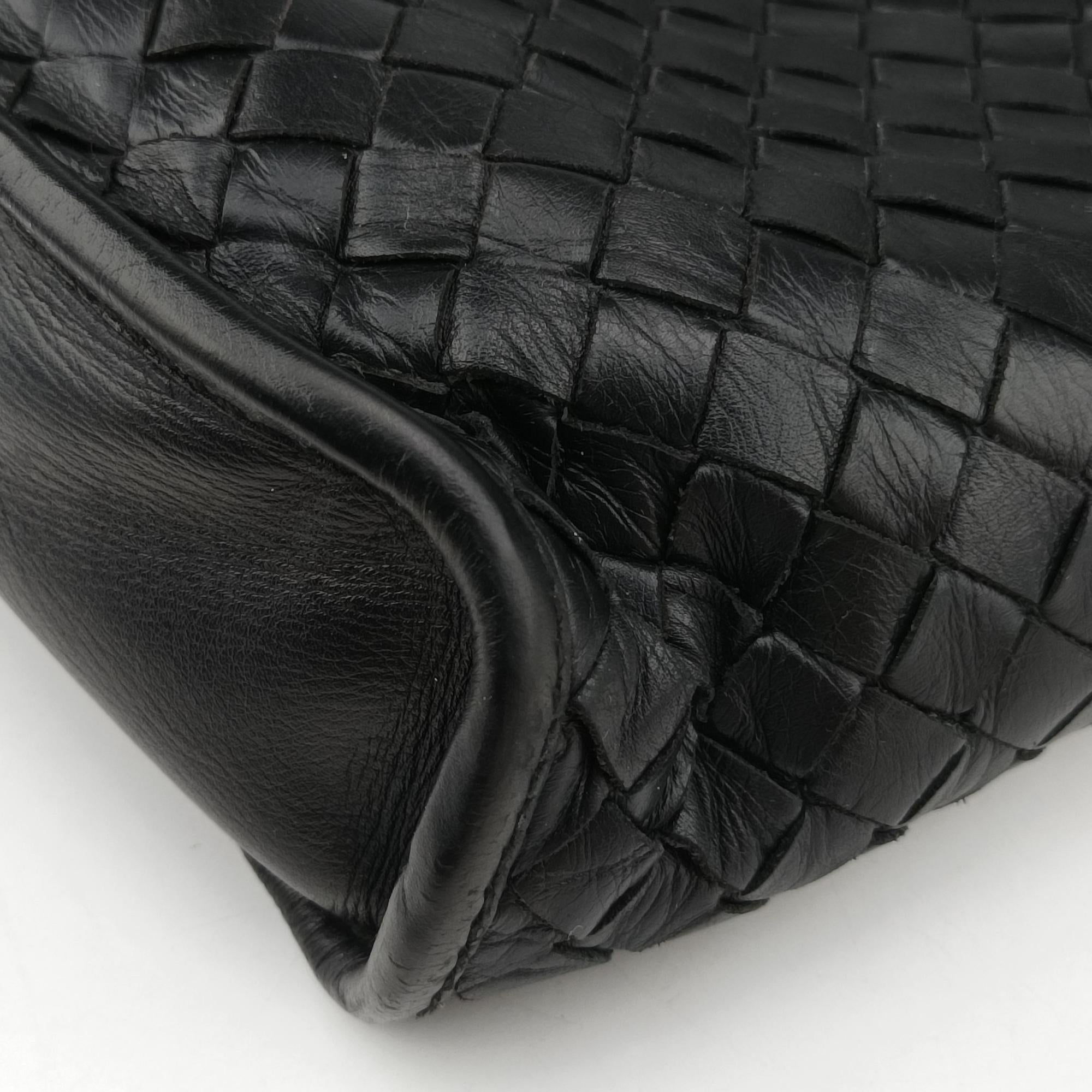 Pre-owned Bottega Veneta Intrecciato Black lambskin  handbag | stylenewstar