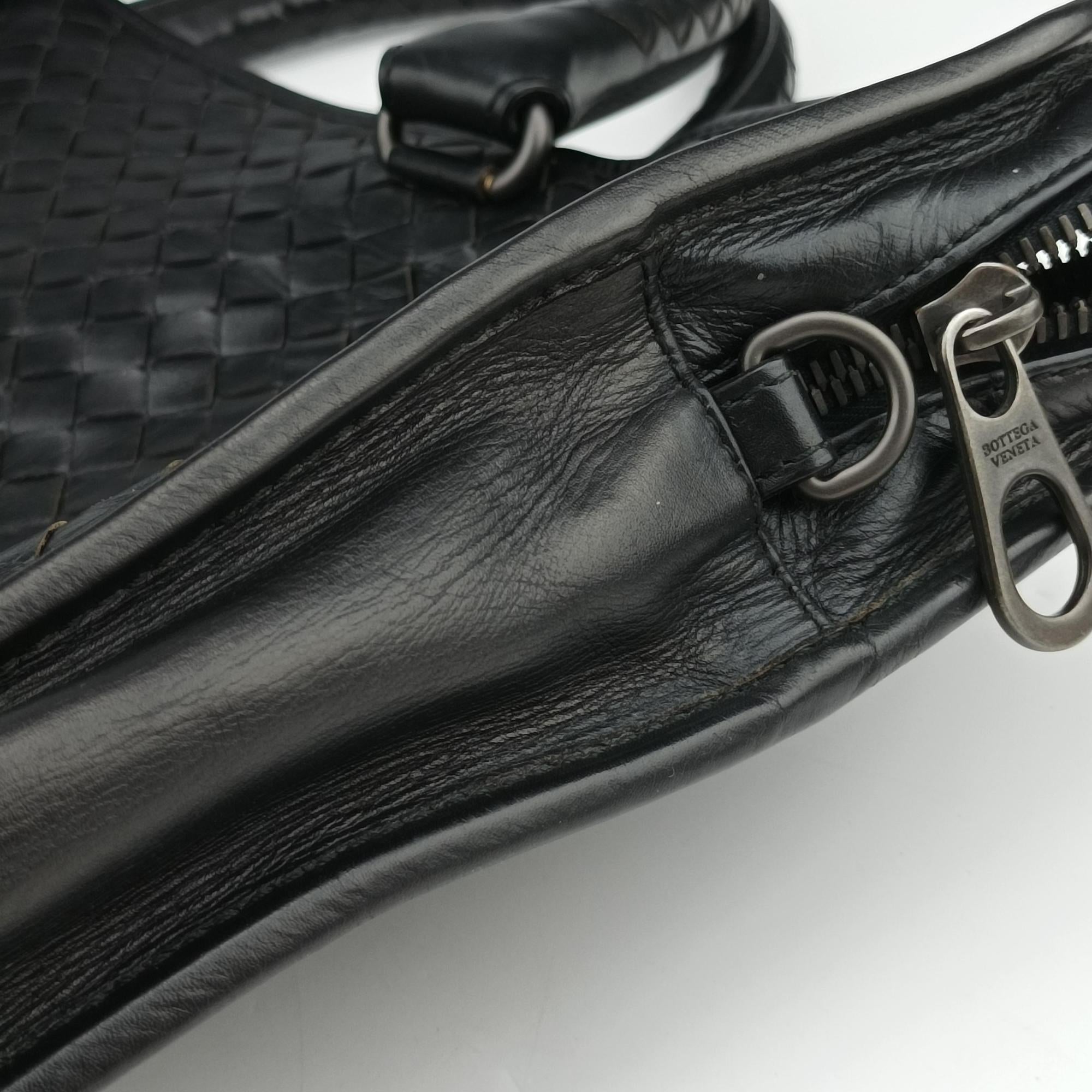 Pre-owned Bottega Veneta Intrecciato Black lambskin  handbag | stylenewstar