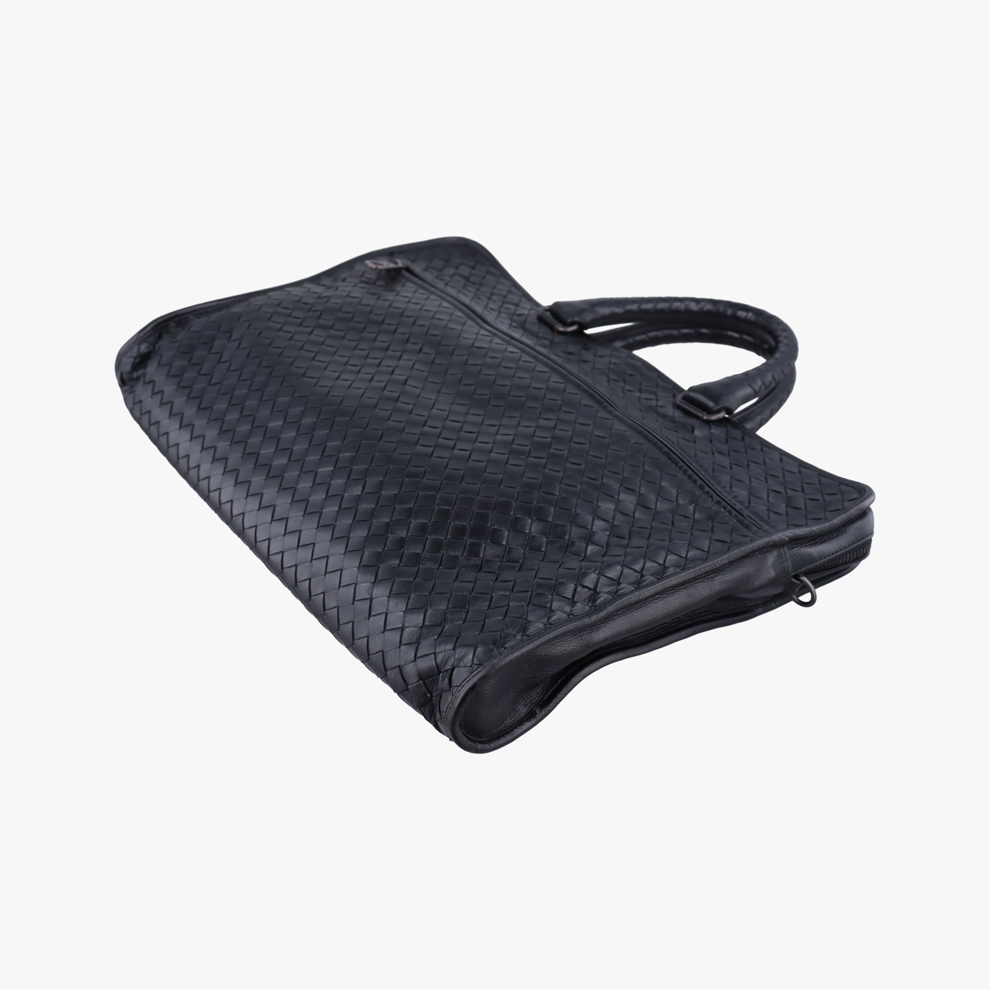 Pre-owned Bottega Veneta Intrecciato Black lambskin  handbag | stylenewstar